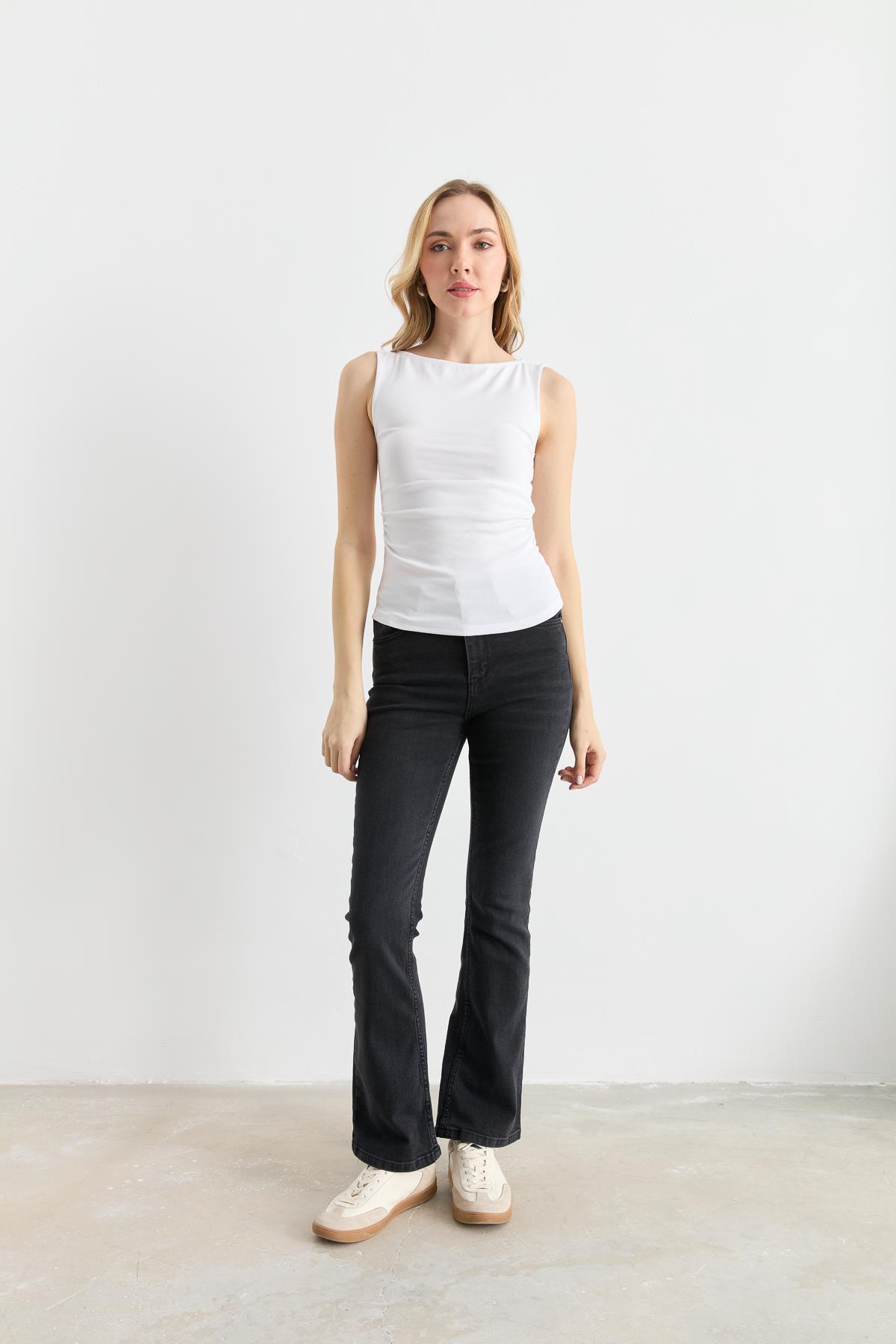 31589 BUZGULU KAYIK YAKA TOP