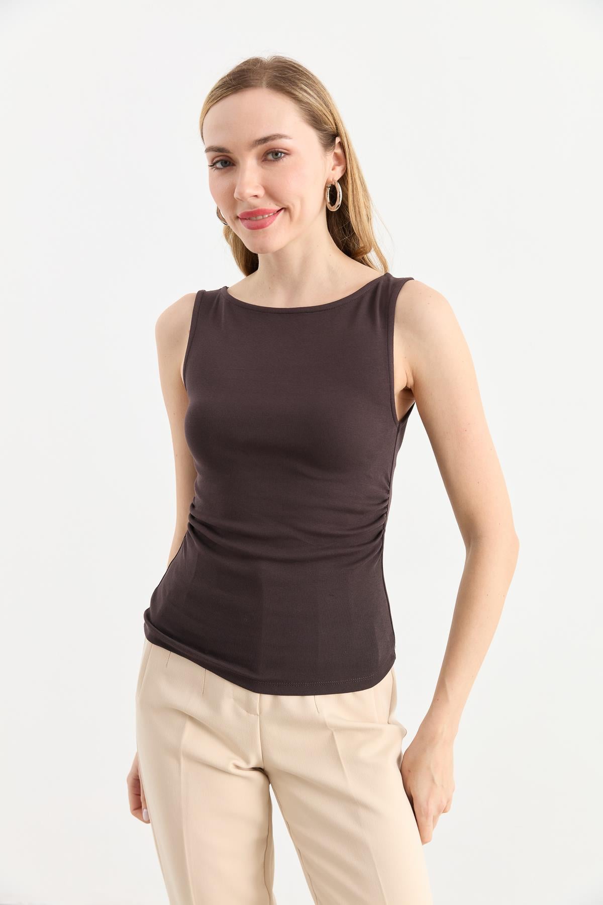 31589 BUZGULU KAYIK YAKA TOP