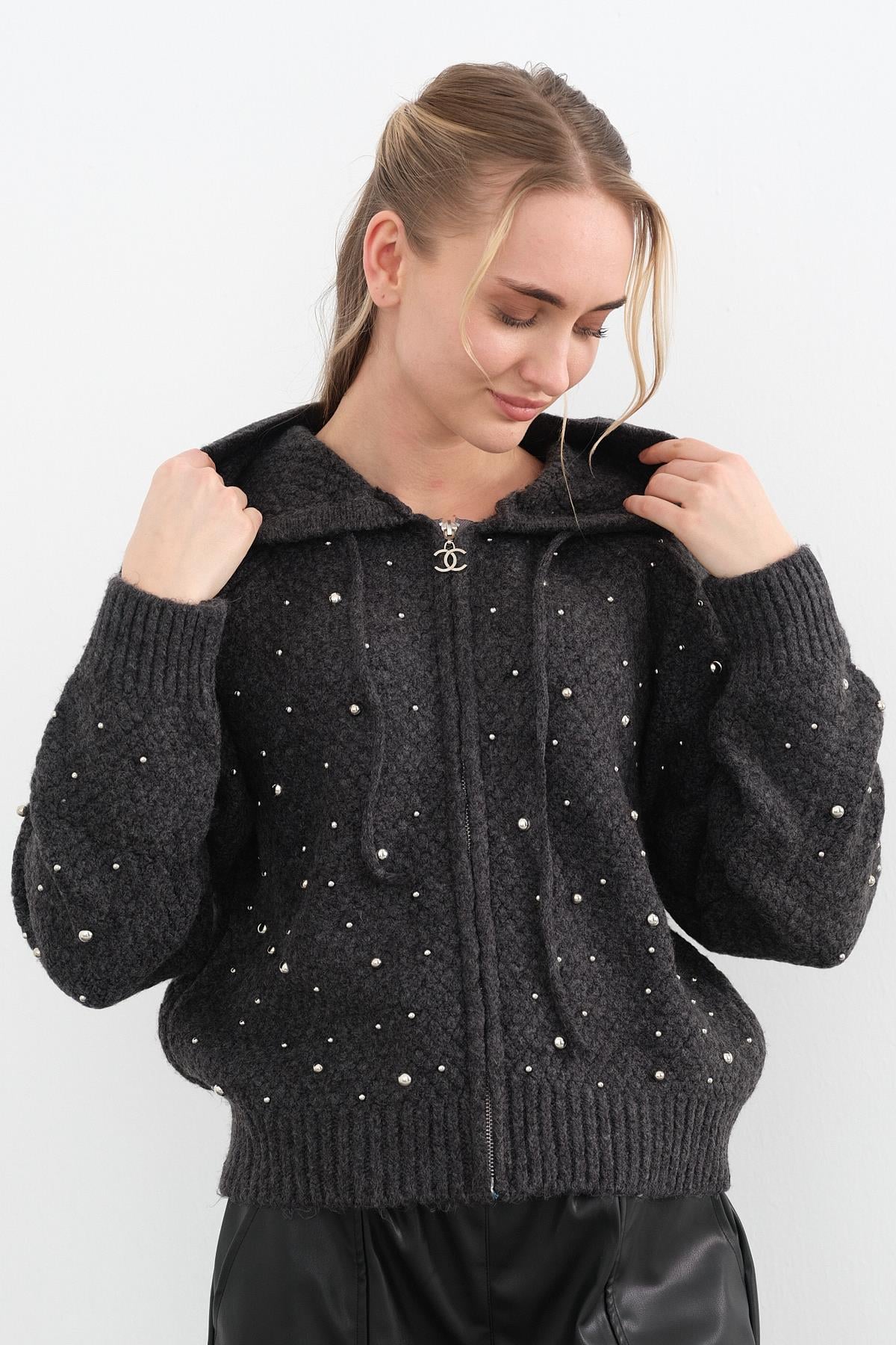 3161 SARDONLU INCILI KAPUSONLU HIRKA