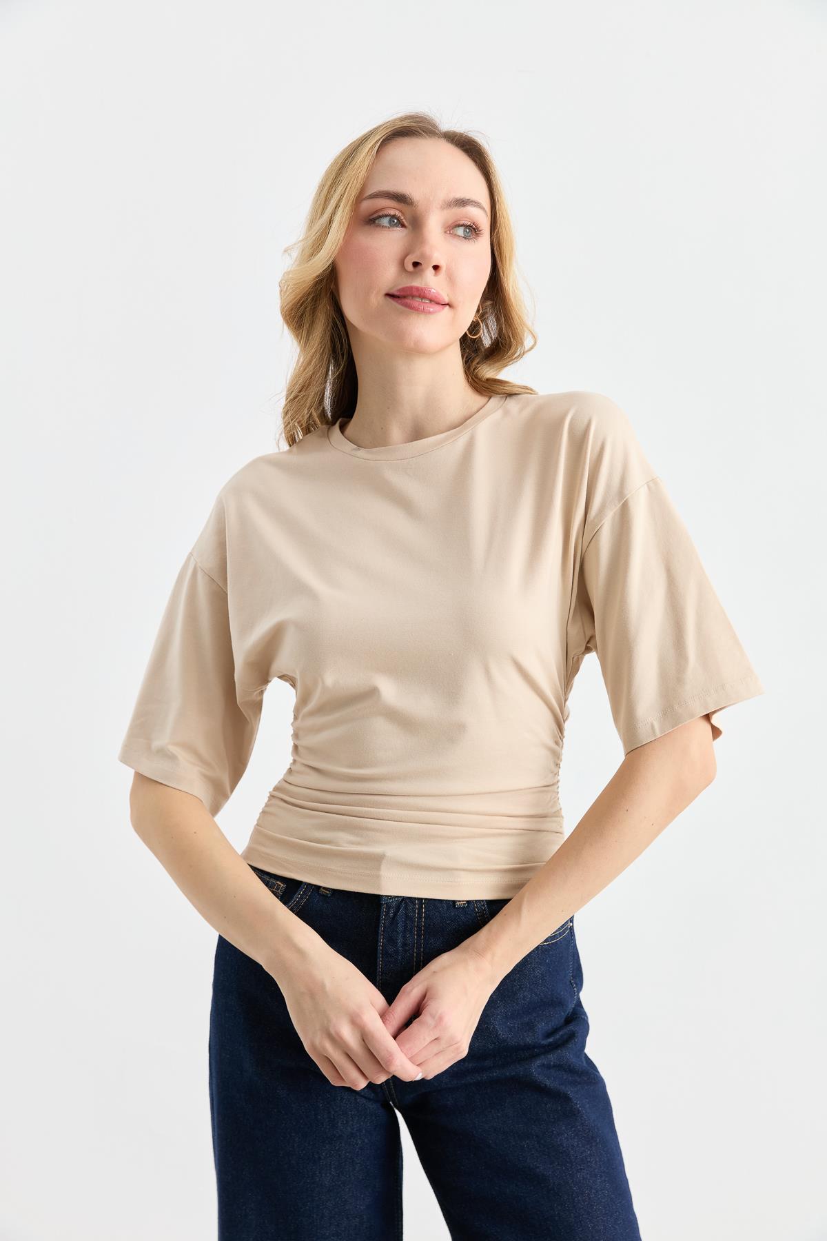 31610 BELI BUZGULU BISIKLET YAKA TSHIRT