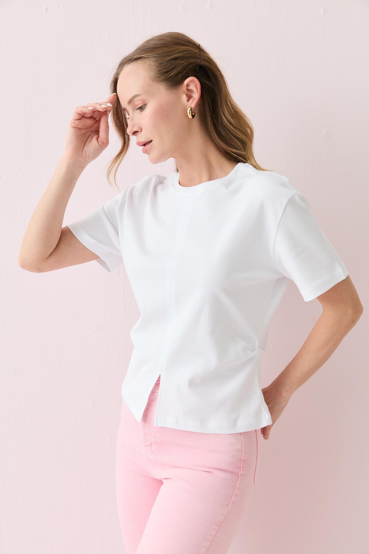 31874 YIRTMAC DETAYLI TSHIRT