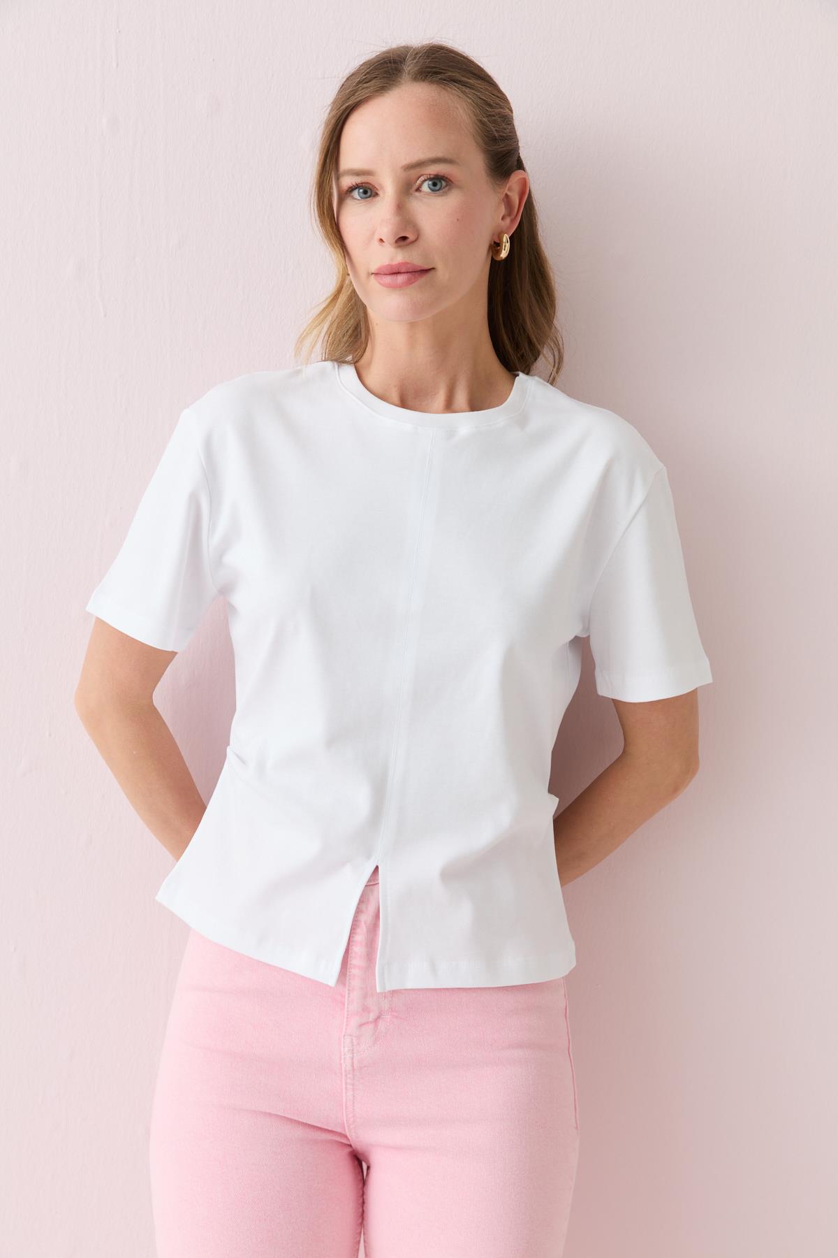 31874 YIRTMAC DETAYLI TSHIRT