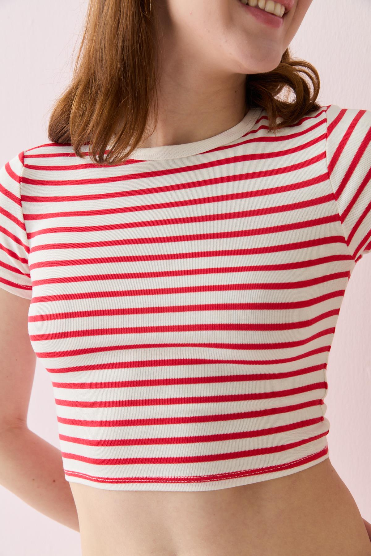 31889 CIZGILI CROP TOP