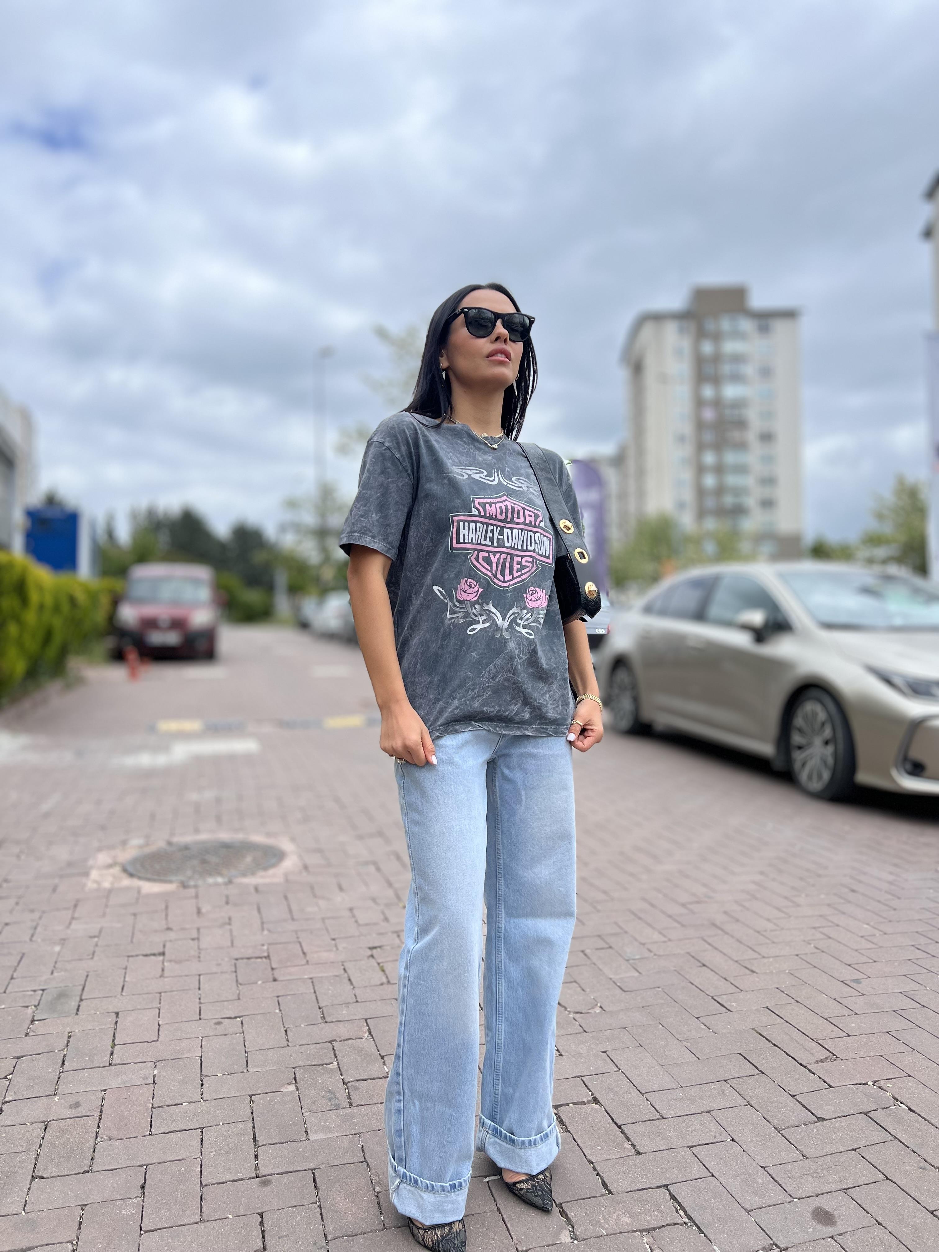 3290 HARLEY DAVIDSON BASKILI YIKAMALI TSHIRT