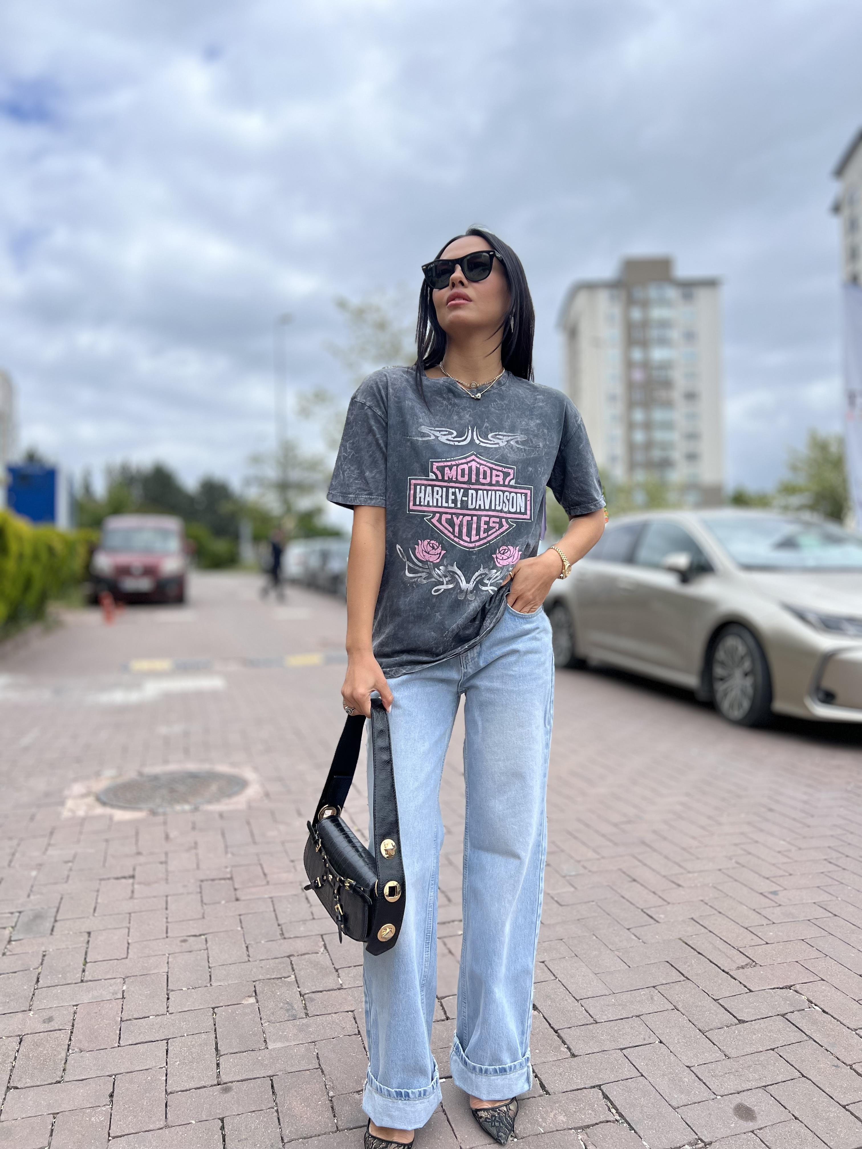 3290 HARLEY DAVIDSON BASKILI YIKAMALI TSHIRT