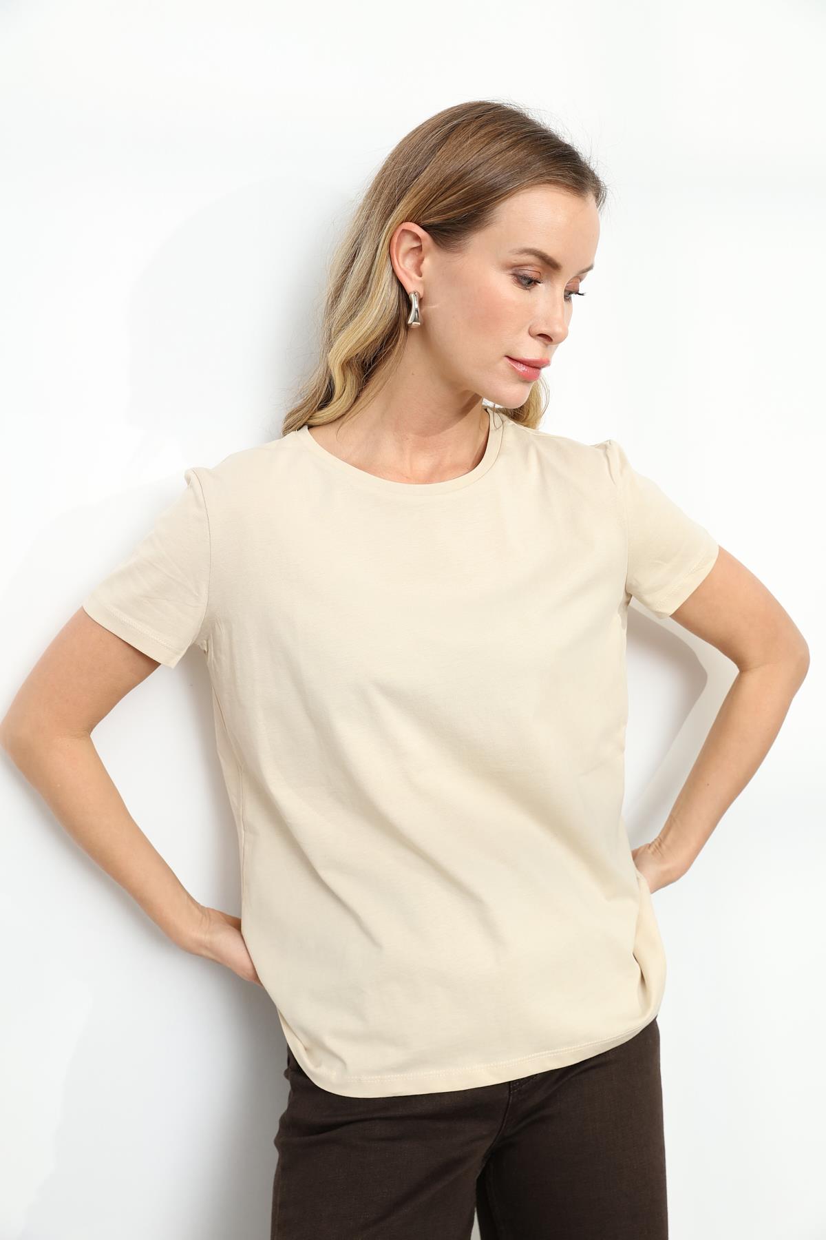 3471 BISIKLET YAKA BASIC TSHIRT