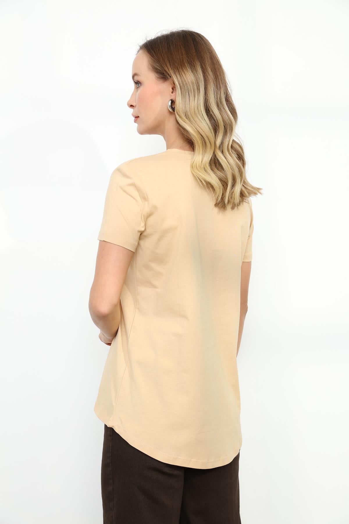 3471 BISIKLET YAKA BASIC TSHIRT