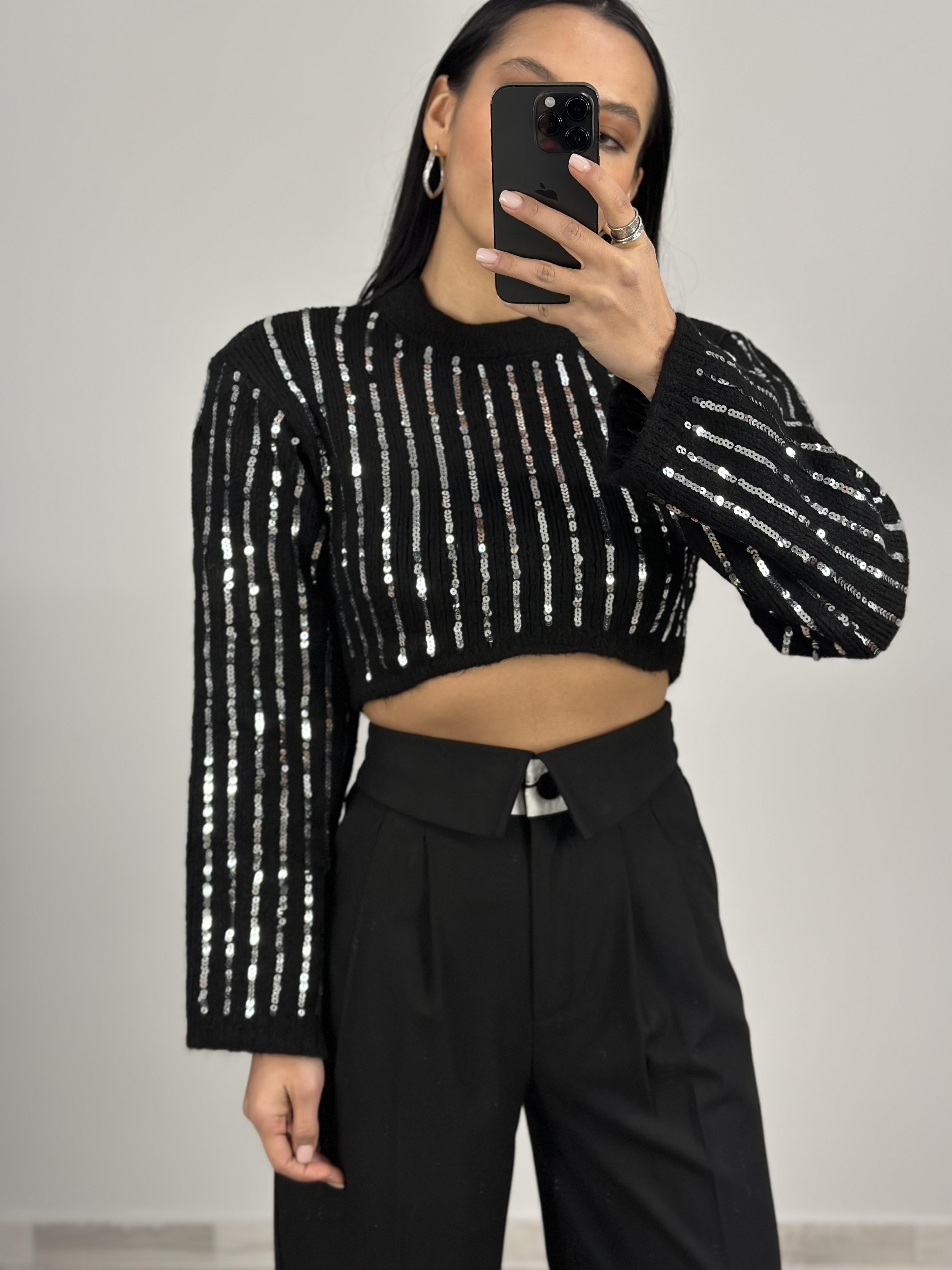 4125 PULLU CROP TRIKO KAZAK