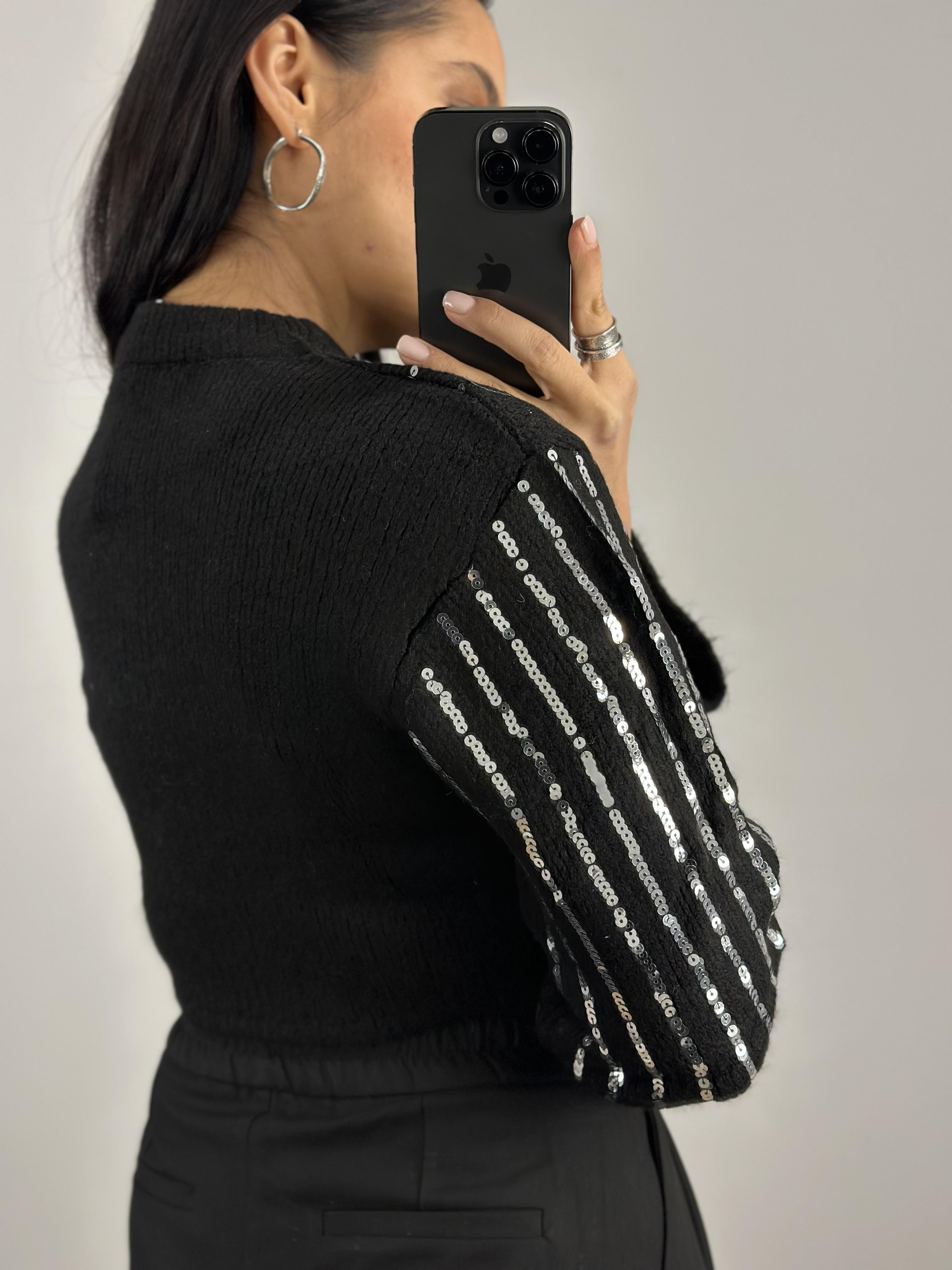 4125 PULLU CROP TRIKO KAZAK