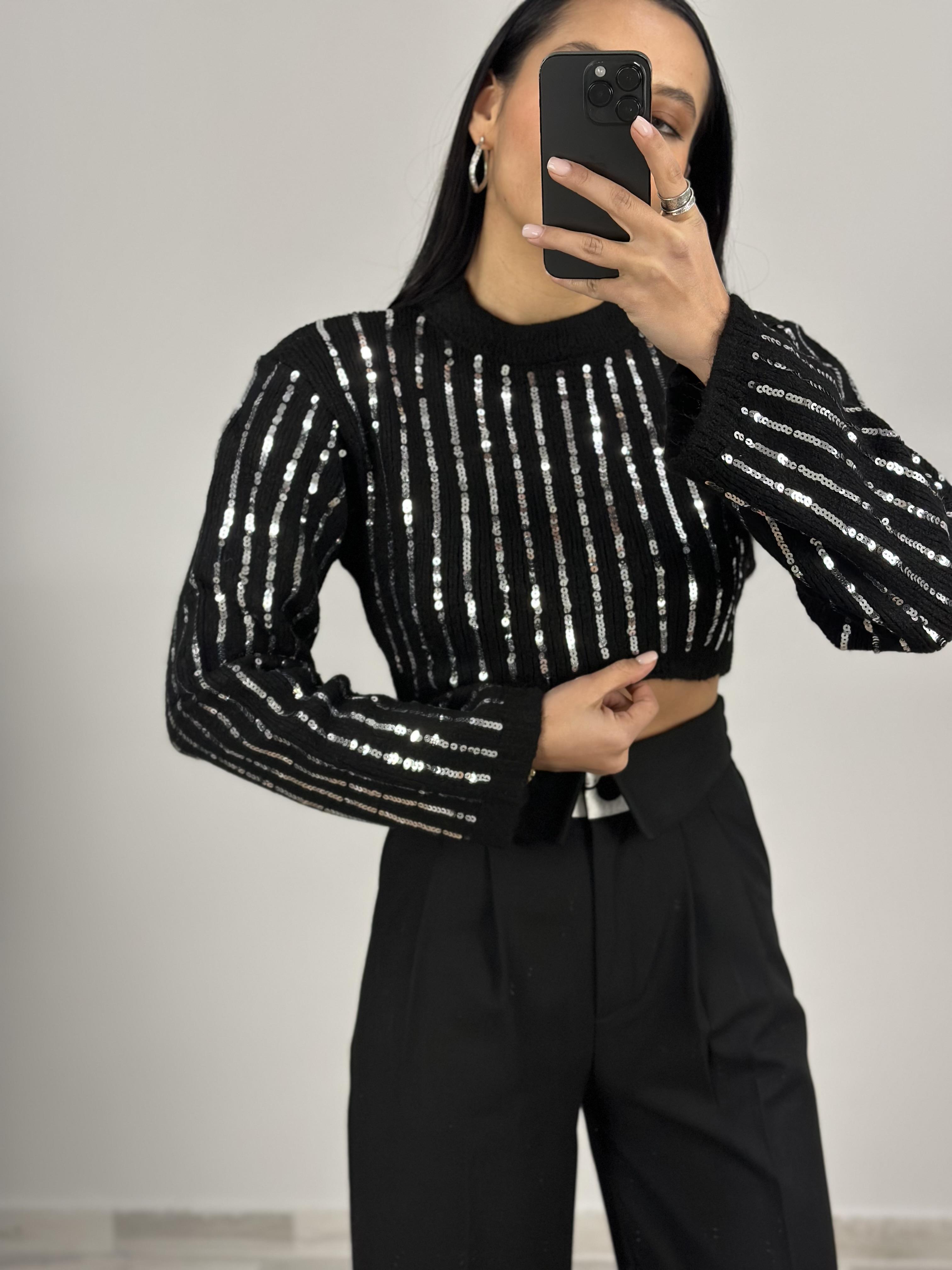 4125 PULLU CROP TRIKO KAZAK
