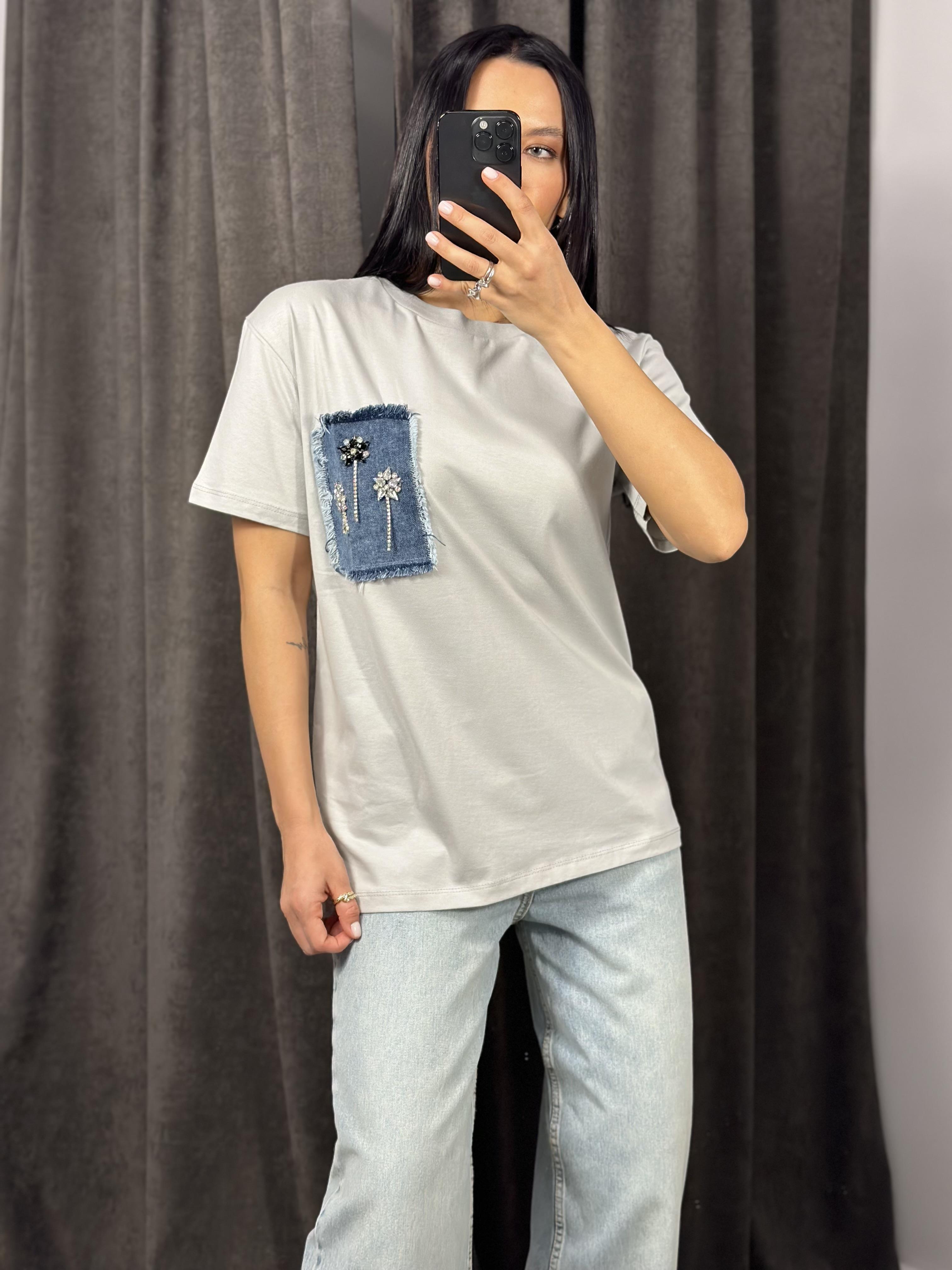 4652 KOT CEP DETAYLI TSHIRT