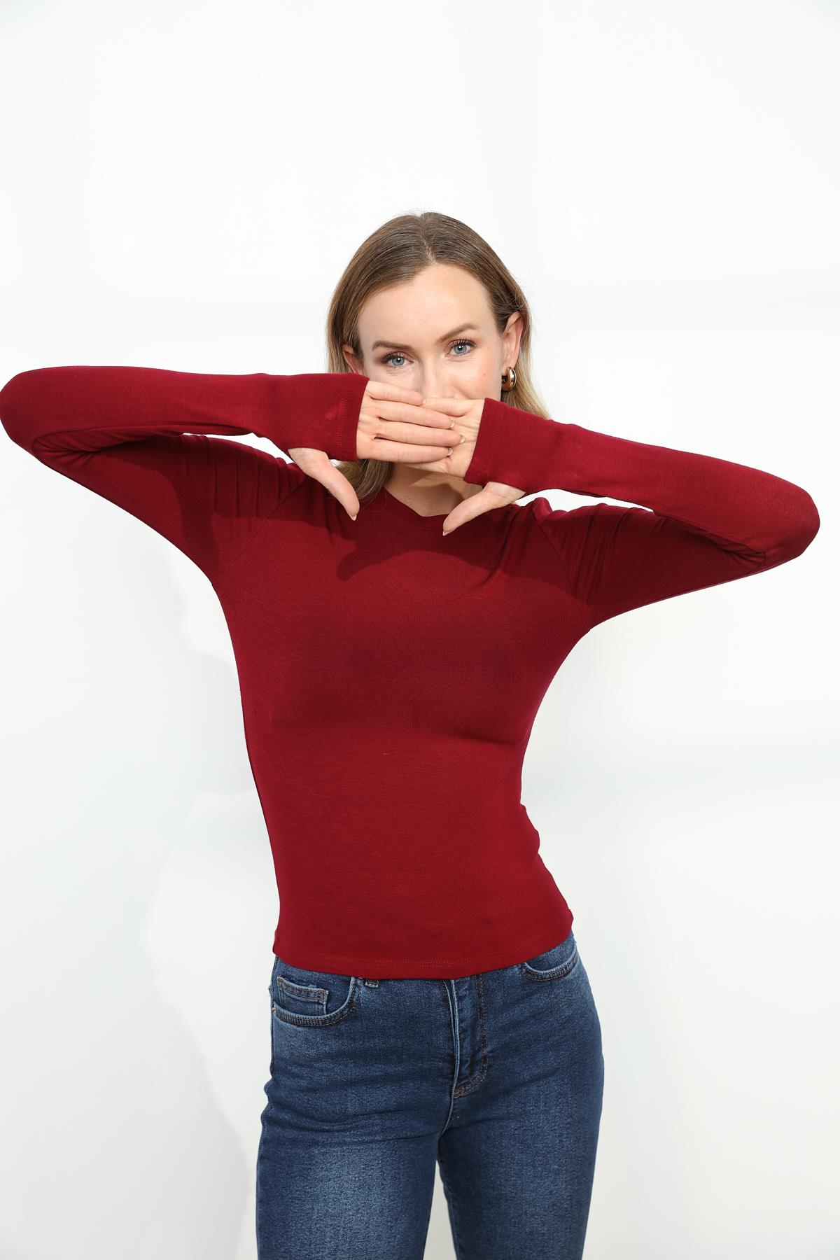 5068 KOLU YIRTMACLI TSHIRT
