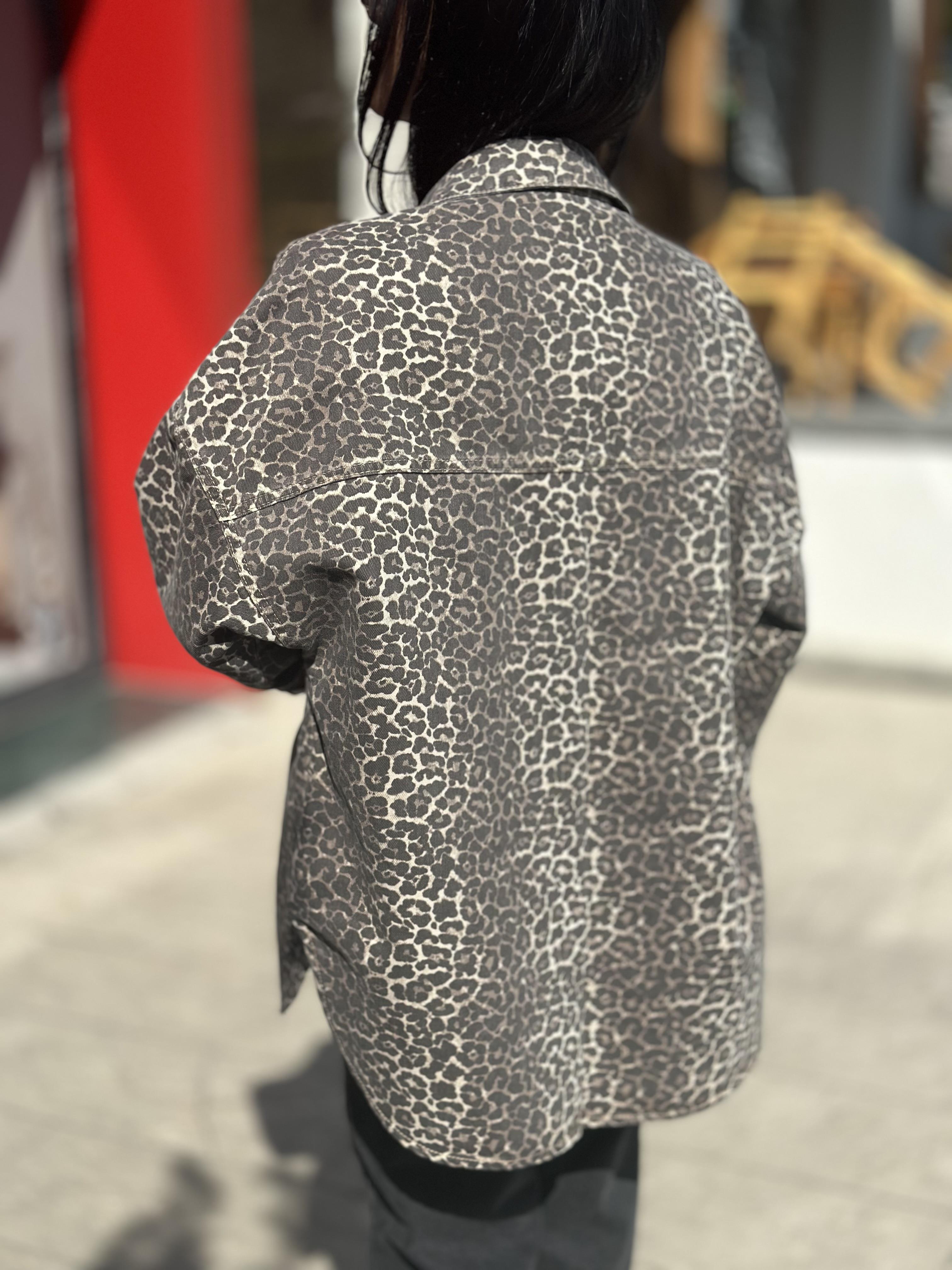 50737 LEOPAR DESEN OVERSIZE GOMLEK