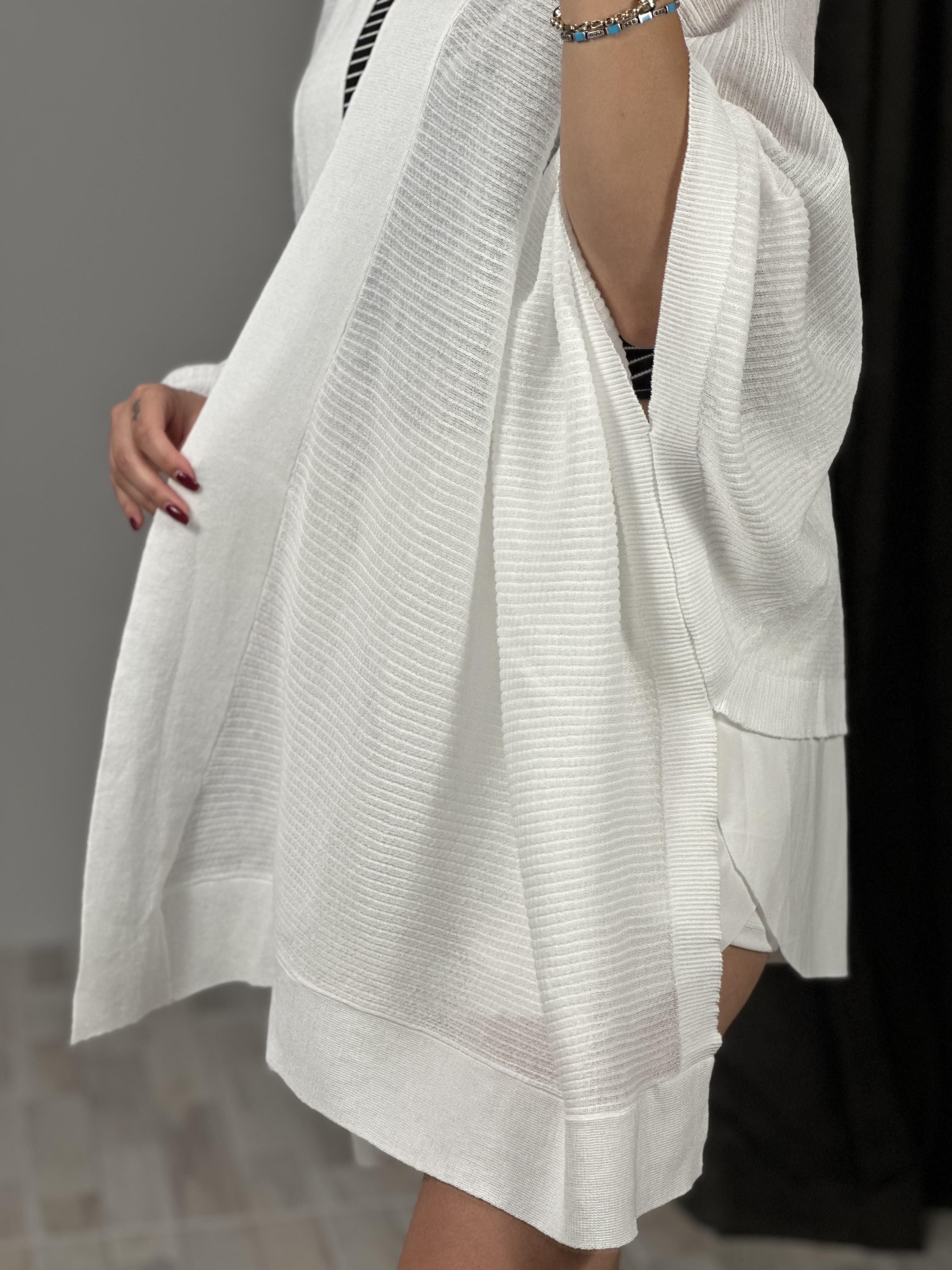 60232 KIMONO KOL INCE DOKULU ASIMETRIK TRIKO HIRKA
