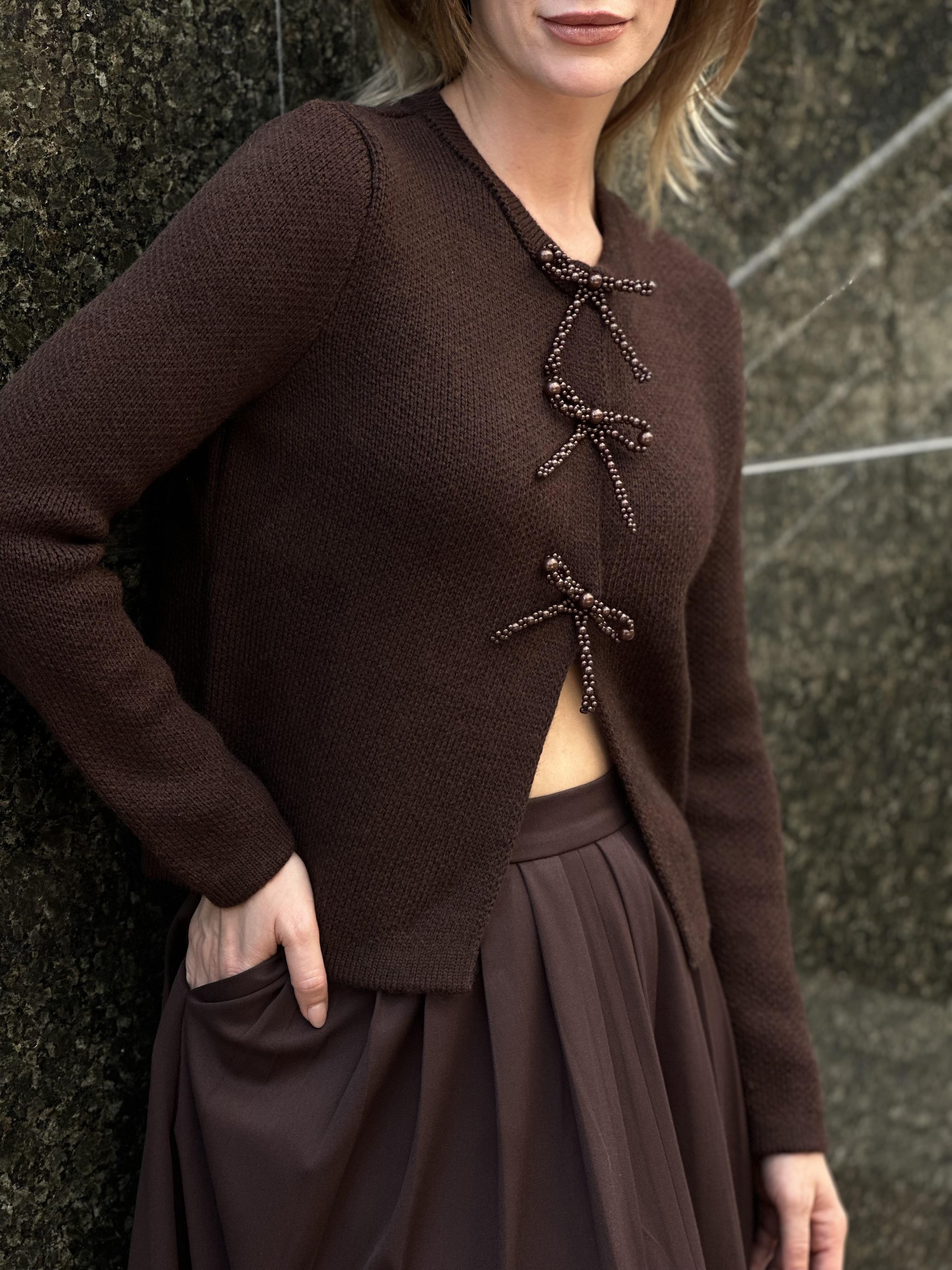 60983 INCILI FIYONK AKSESUARLI TRIKO HIRKA