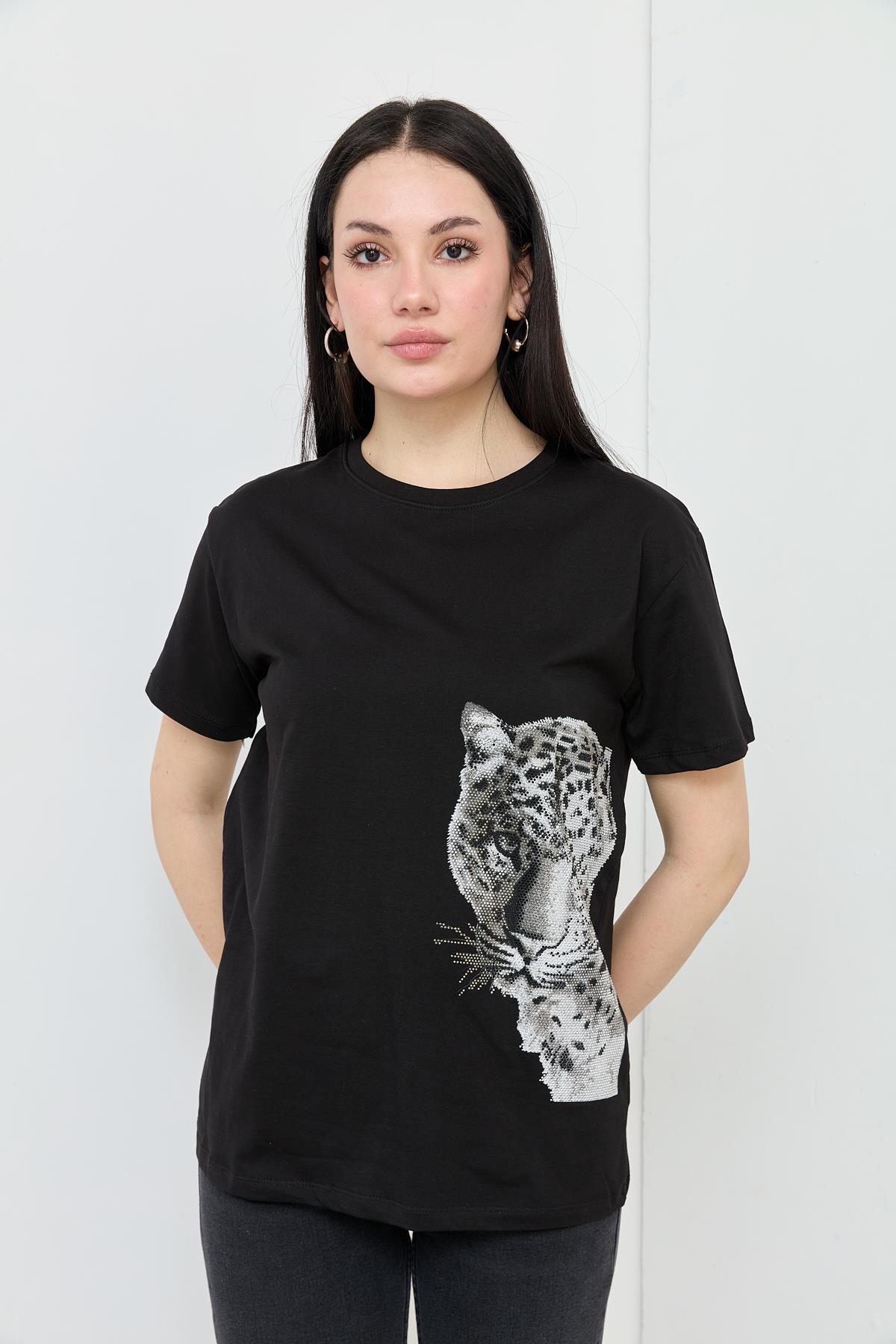 7001 YANI KAPLANLI TSHIRT