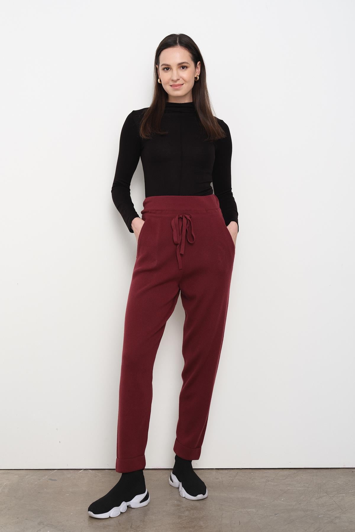 70166 BELI LASTIKLI BAGCIKLI TRIKO PANTOLON