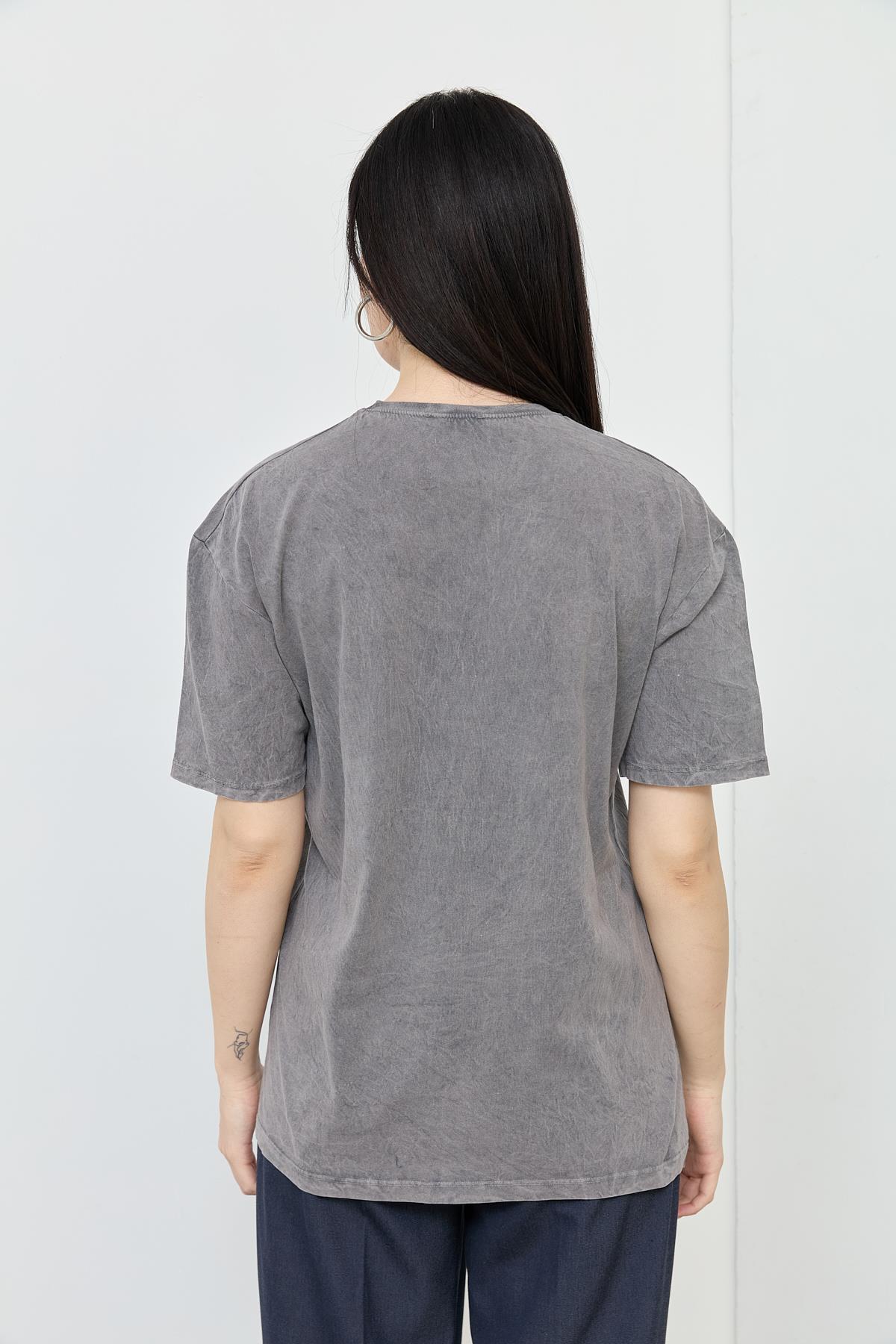 7054 YIKAMALI KALP TASLI TSHIRT