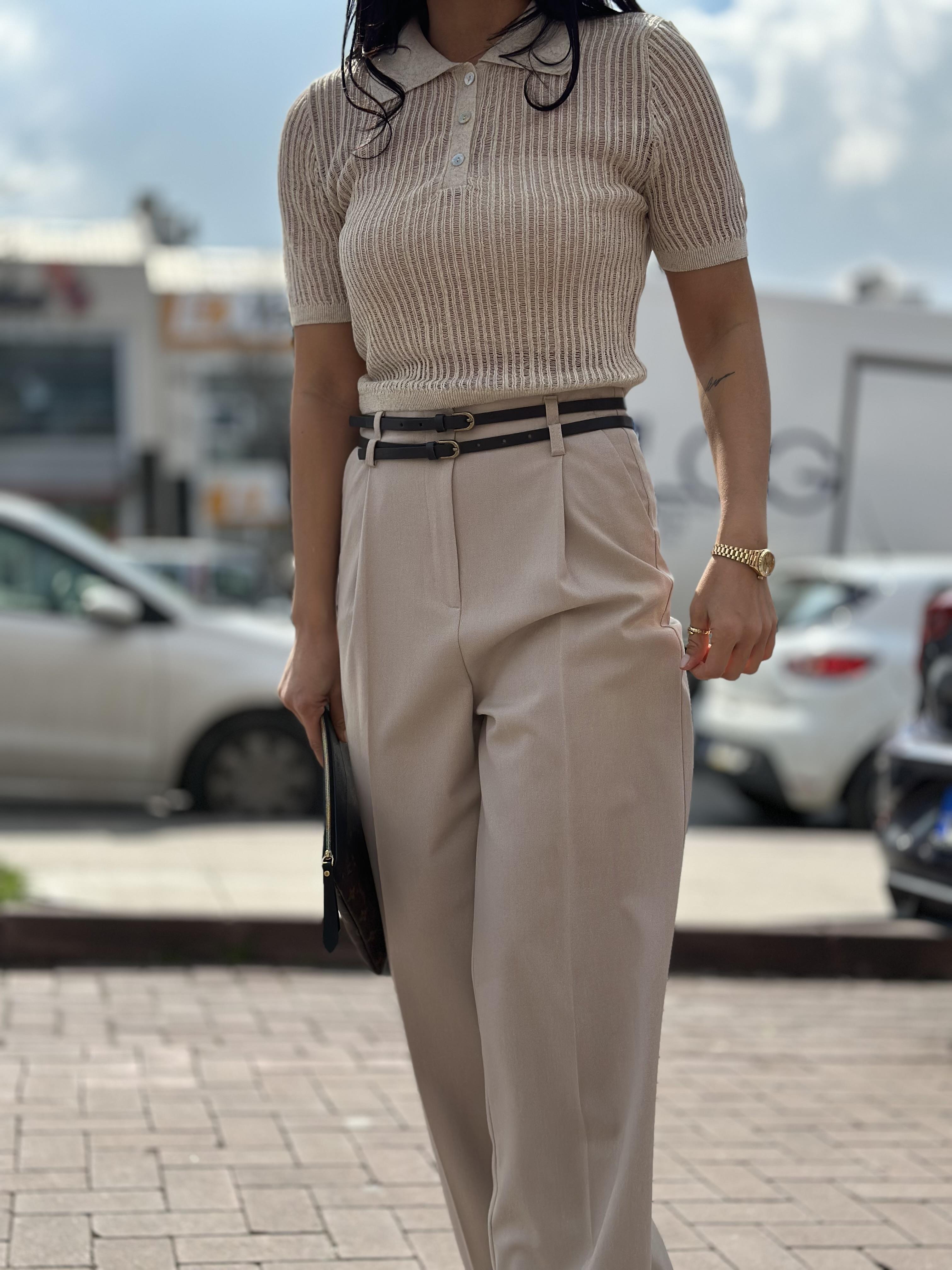 71260 KEMERLI YUKSEK BEL PANTOLON