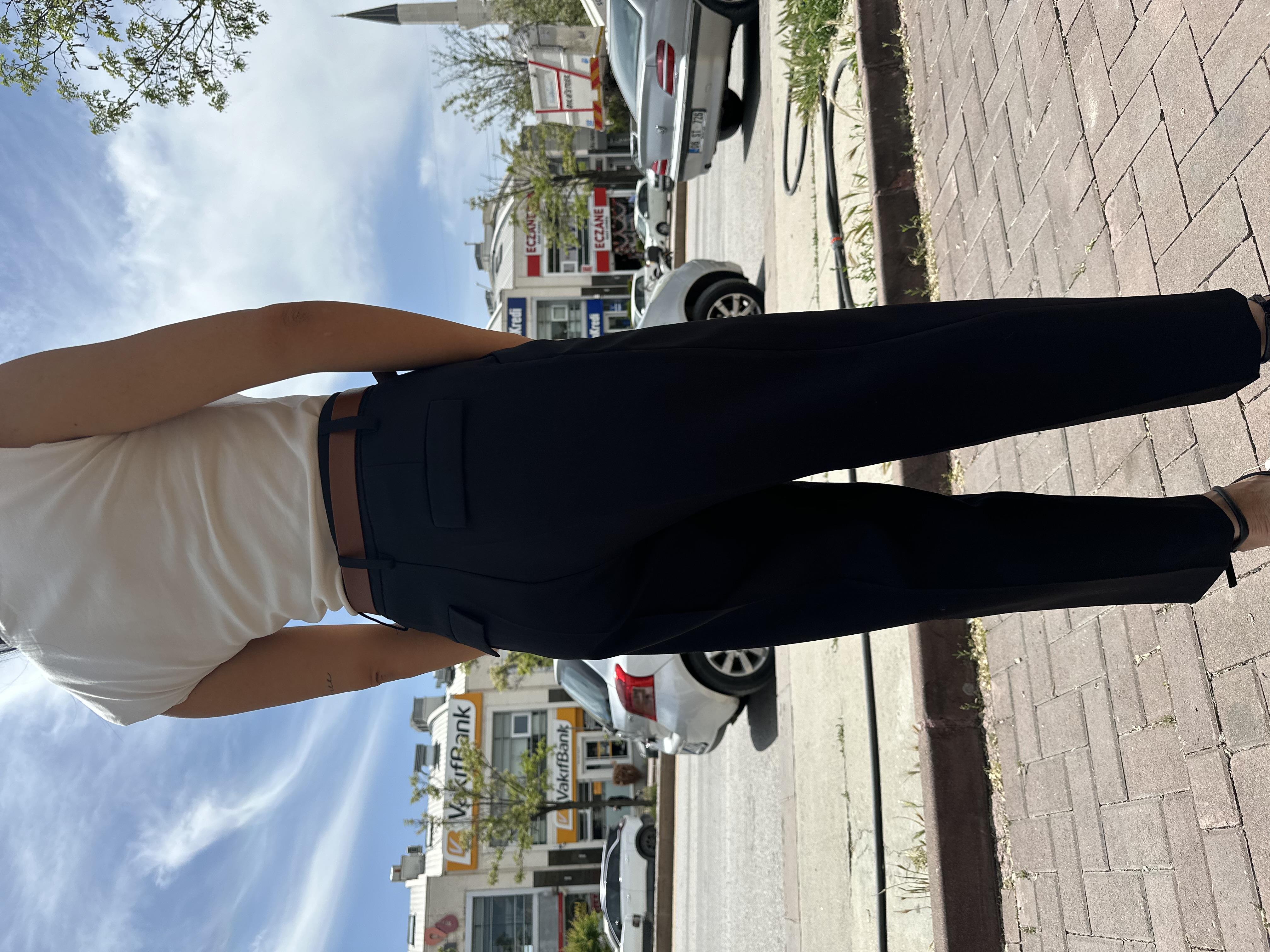71292 KEMERLI HAVUC FIT PANTOLON