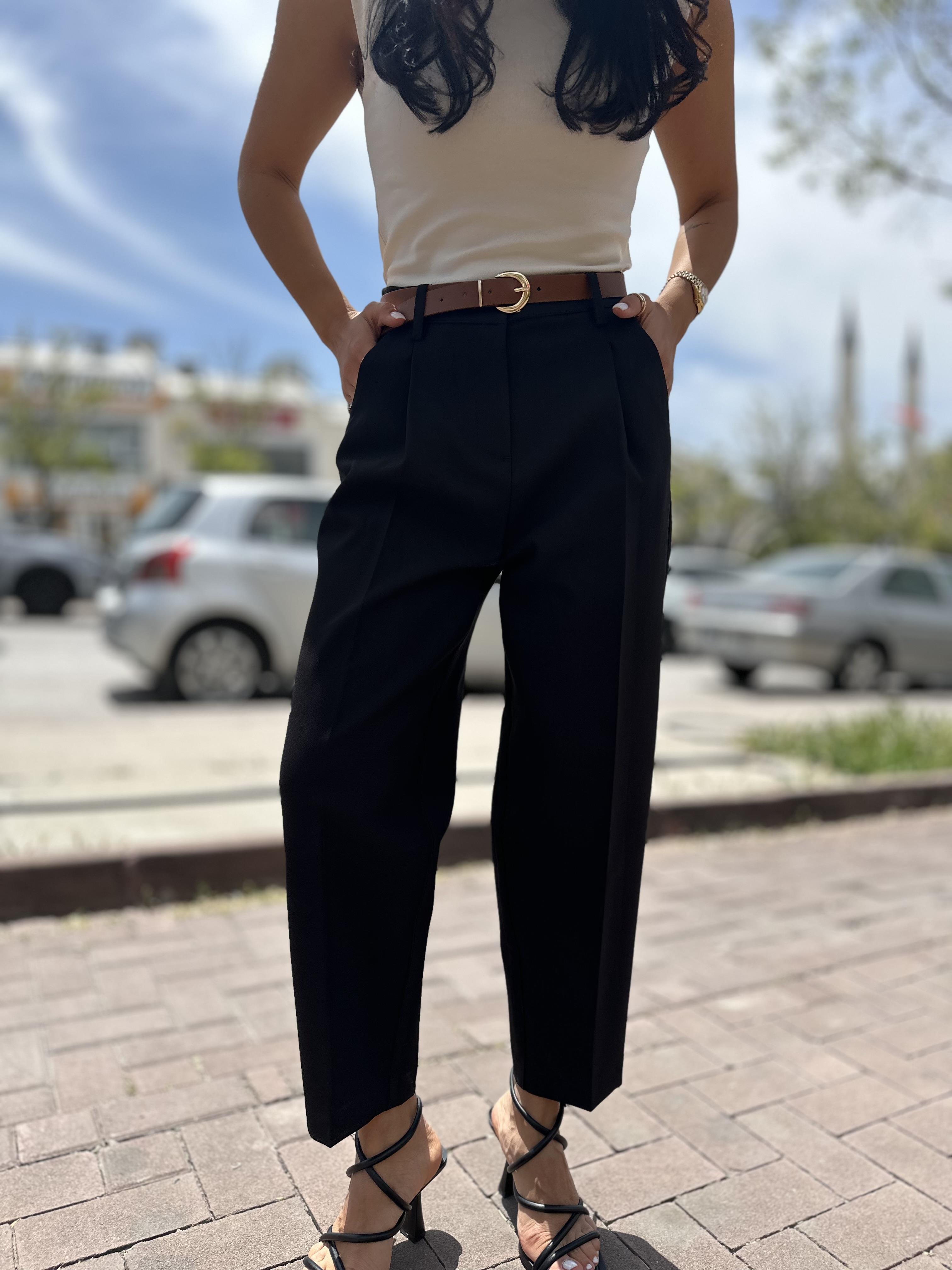 71292 KEMERLI HAVUC FIT PANTOLON