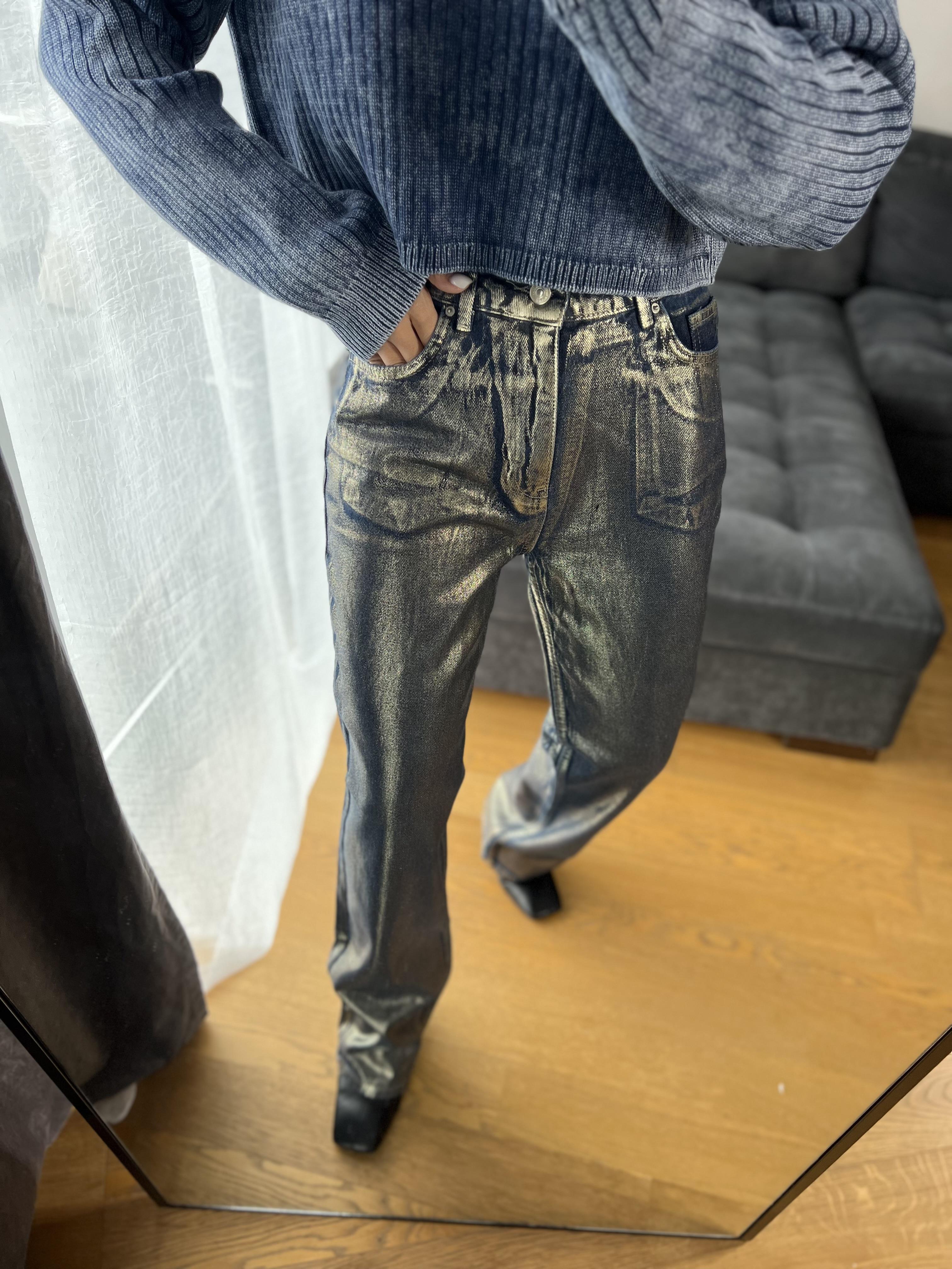 71373 VARAK BASKILI STRIGHT PANTOLON