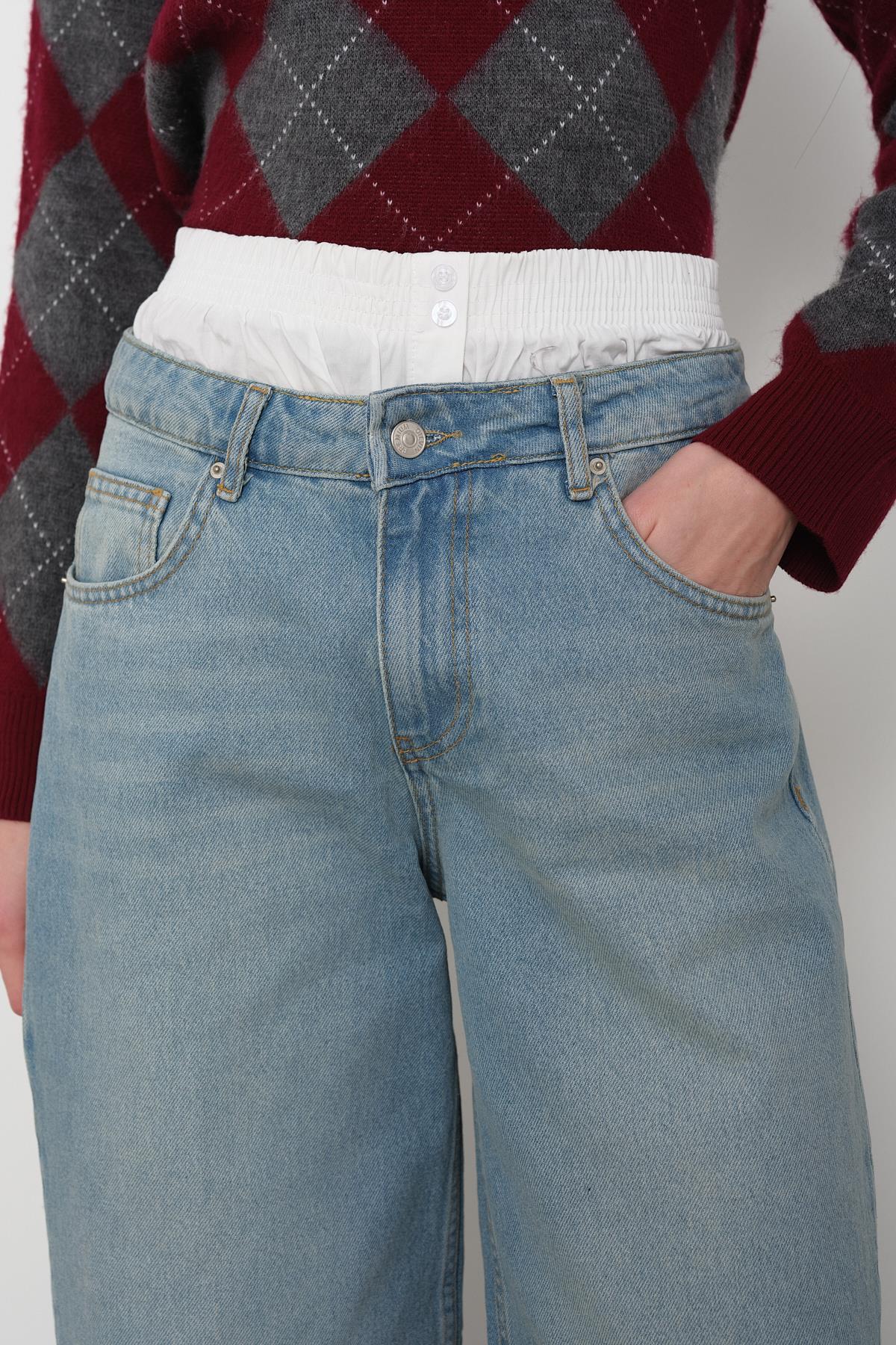 71422 BOXER DETAYLI TINT TIKAMA PANTOLON