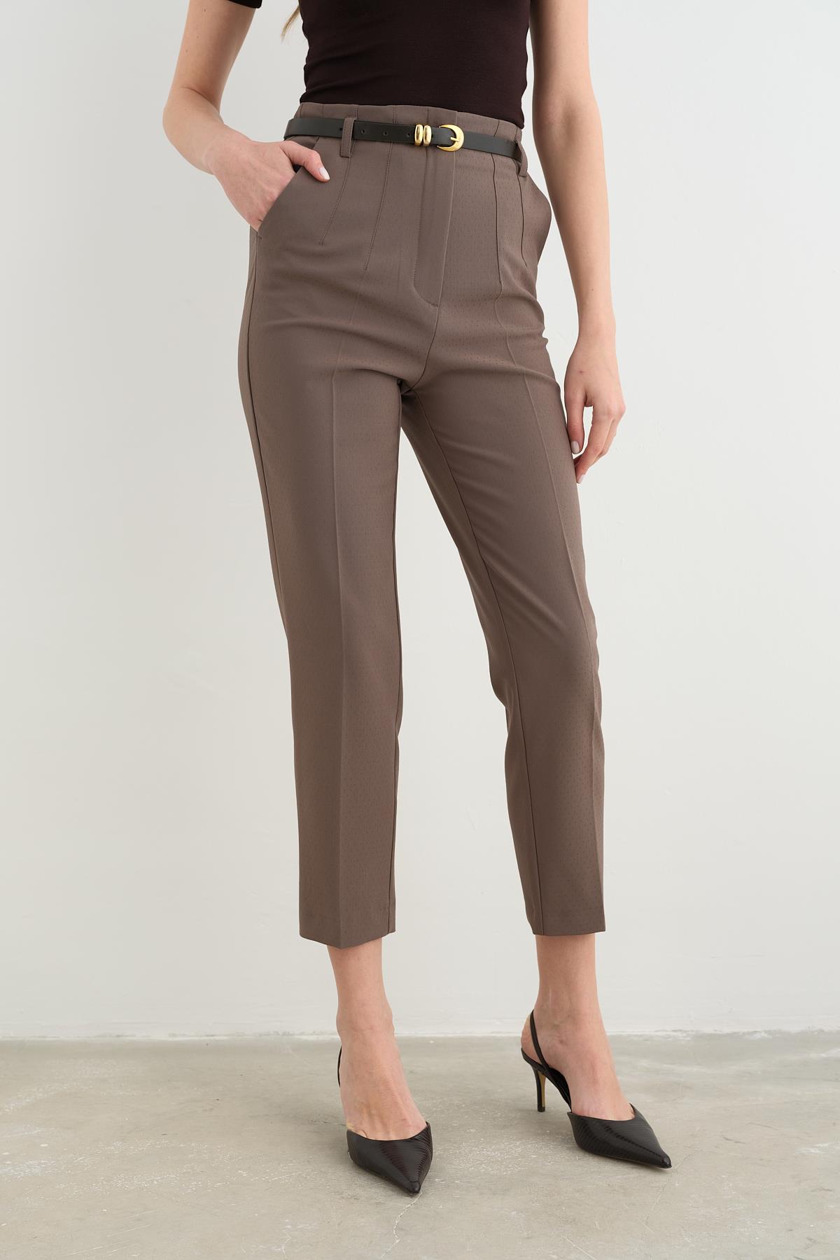71614 KEMERLI YUKSEK BEL PANTOLON