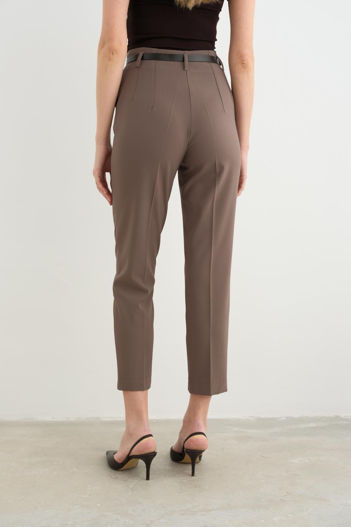 71614 KEMERLI YUKSEK BEL PANTOLON