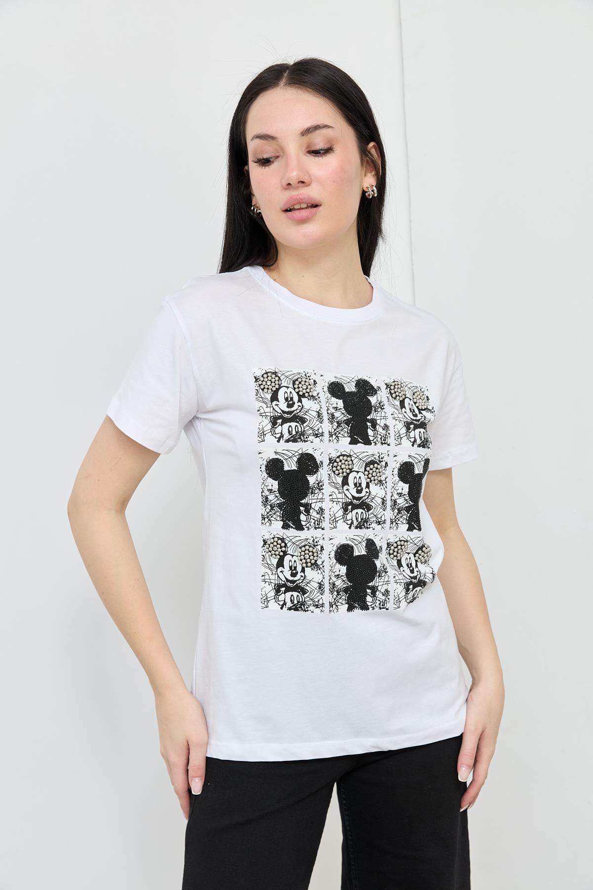 7166 COKLU BASKILI TSHIRT
