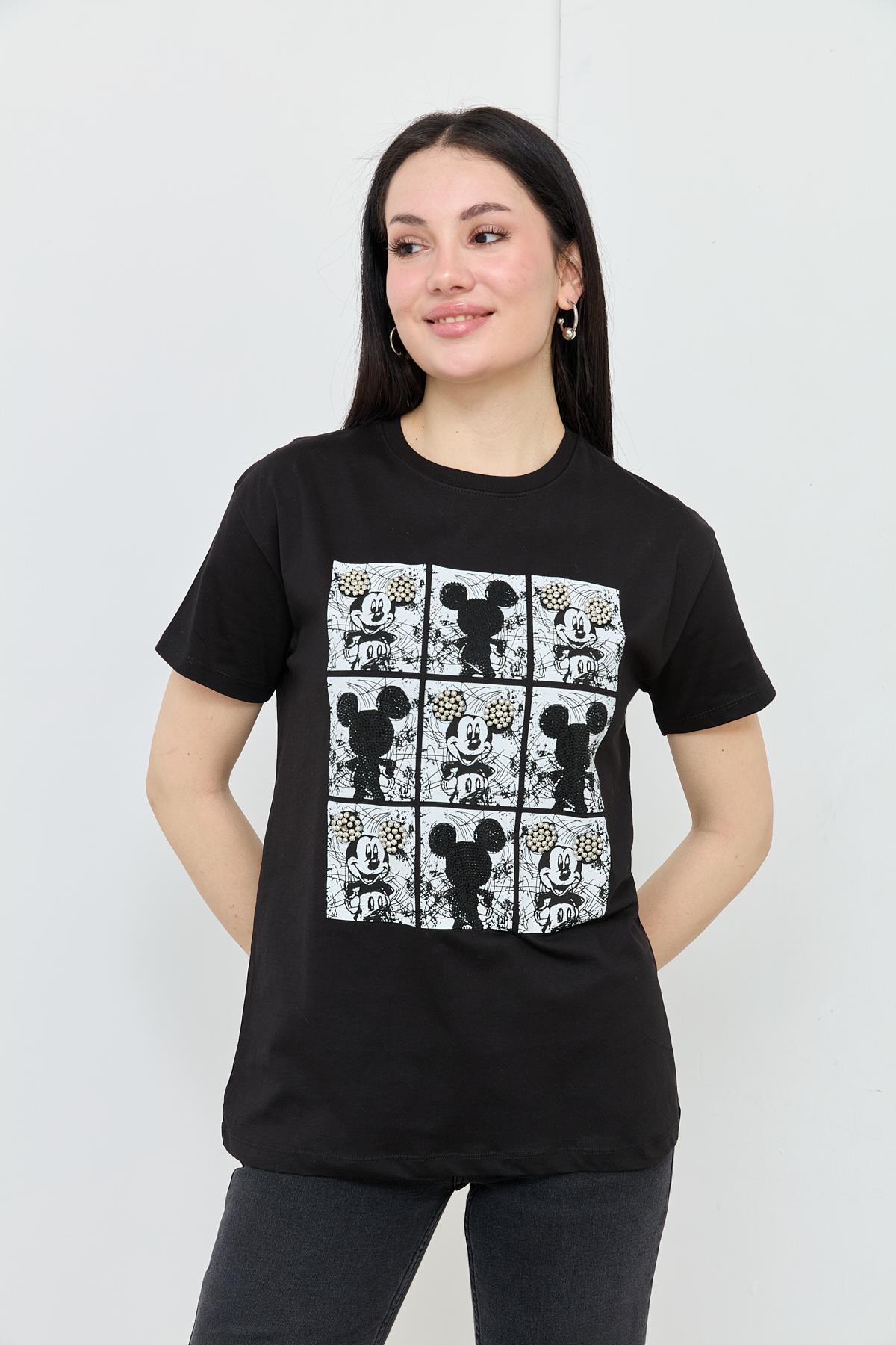 7166 COKLU BASKILI TSHIRT