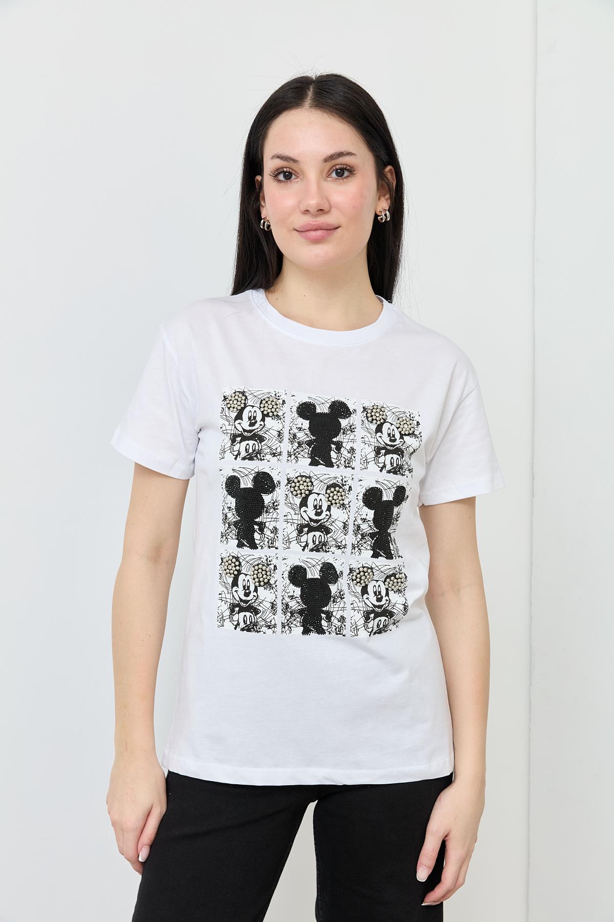 7166 COKLU BASKILI TSHIRT