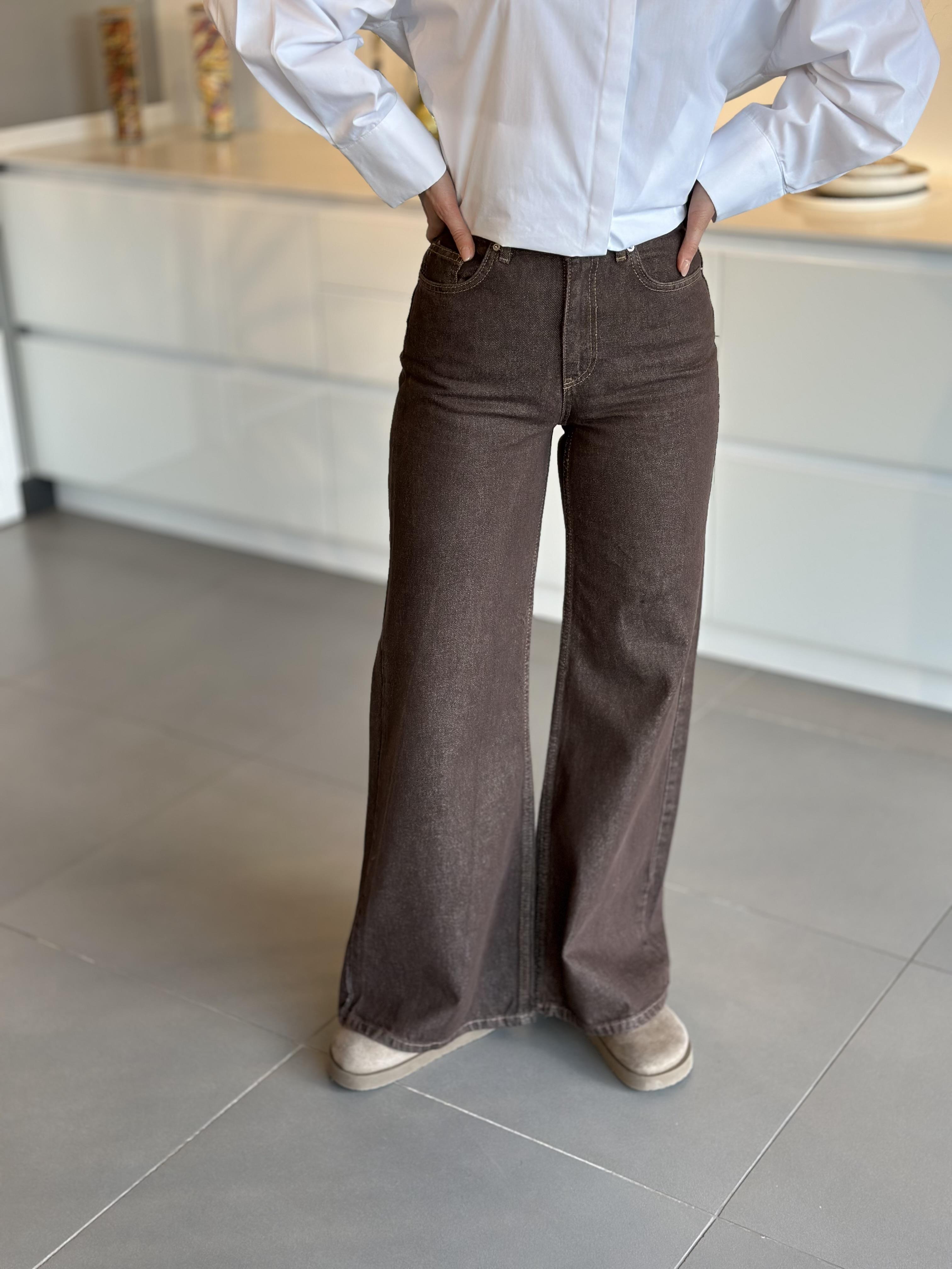 72033 GENIS KALIP RENKLI DENIM PANTOLON