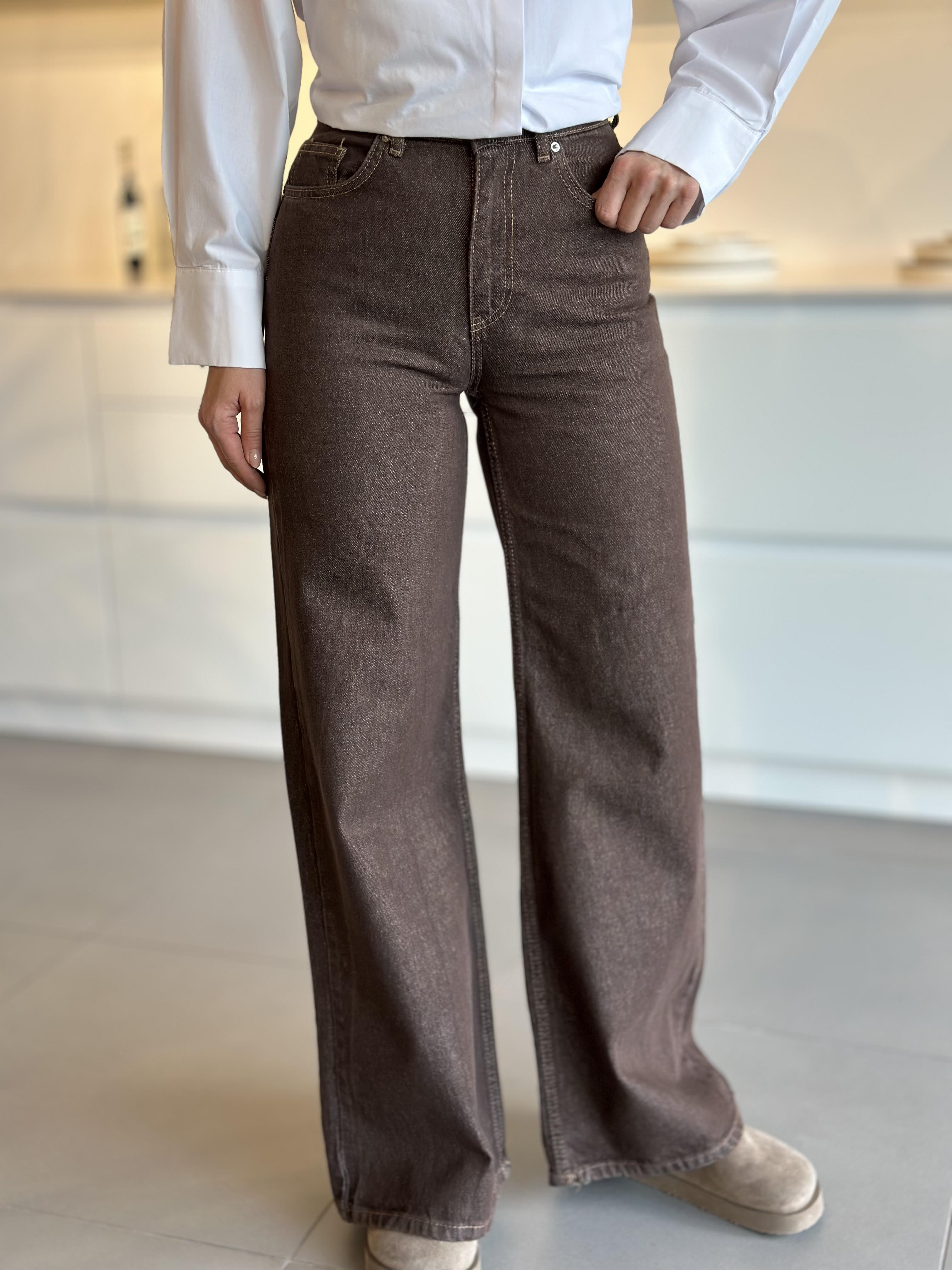 72033 GENIS KALIP RENKLI DENIM PANTOLON