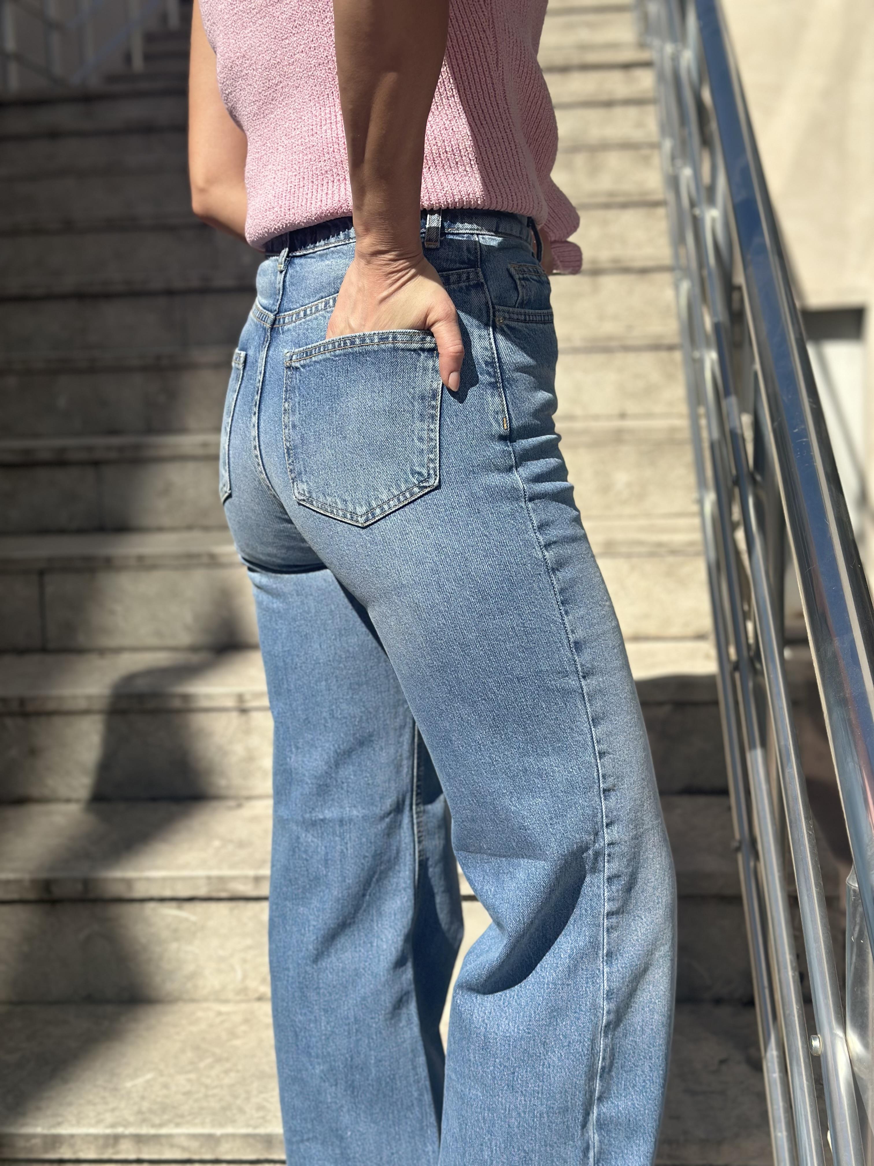 72047 LIKRALI WIDELEG PANTOLON