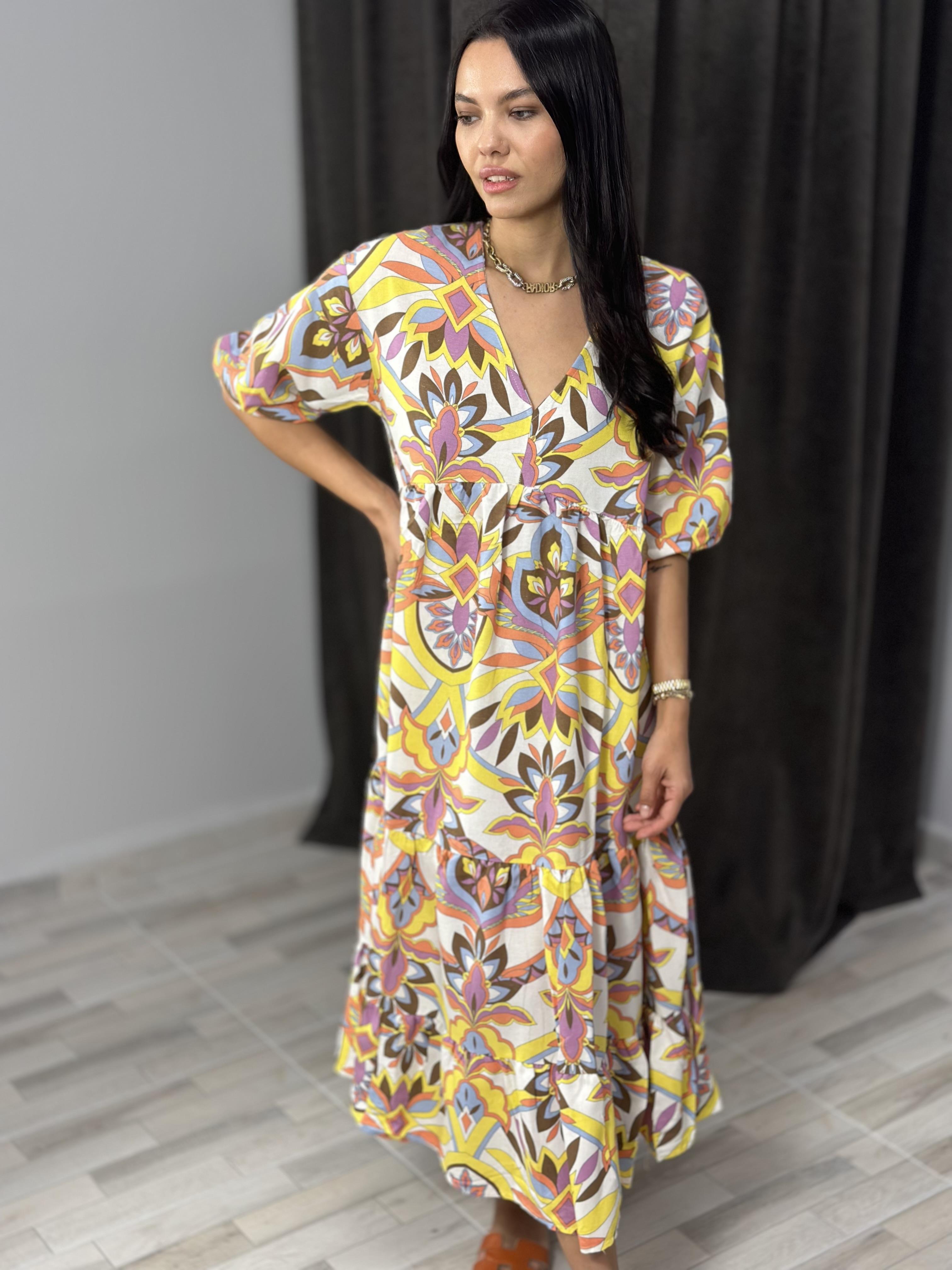 8066 VOLANLI ELBISE