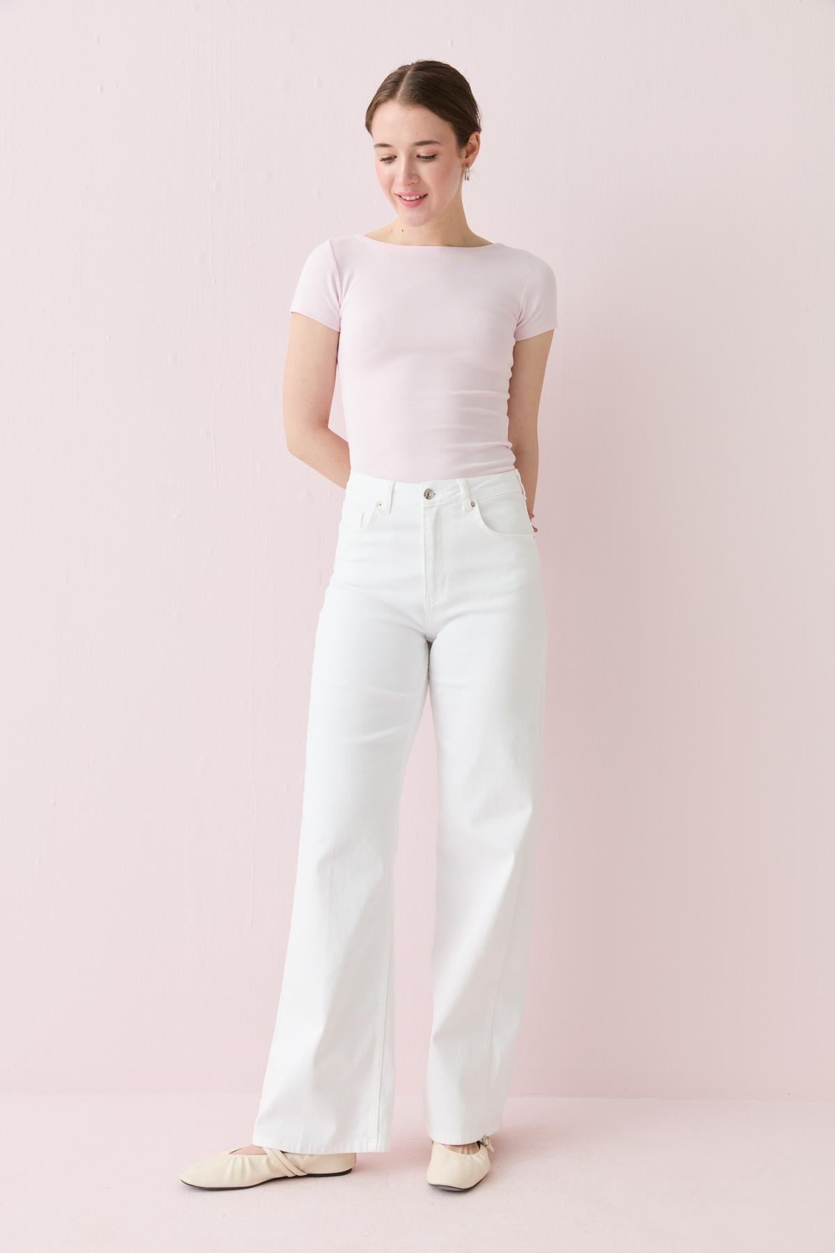 807 WHITE STRIGHT JEAN