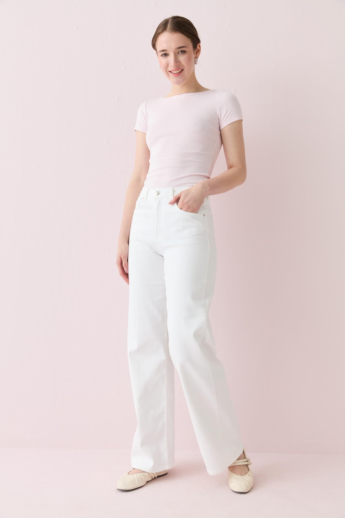 807 WHITE STRIGHT JEAN