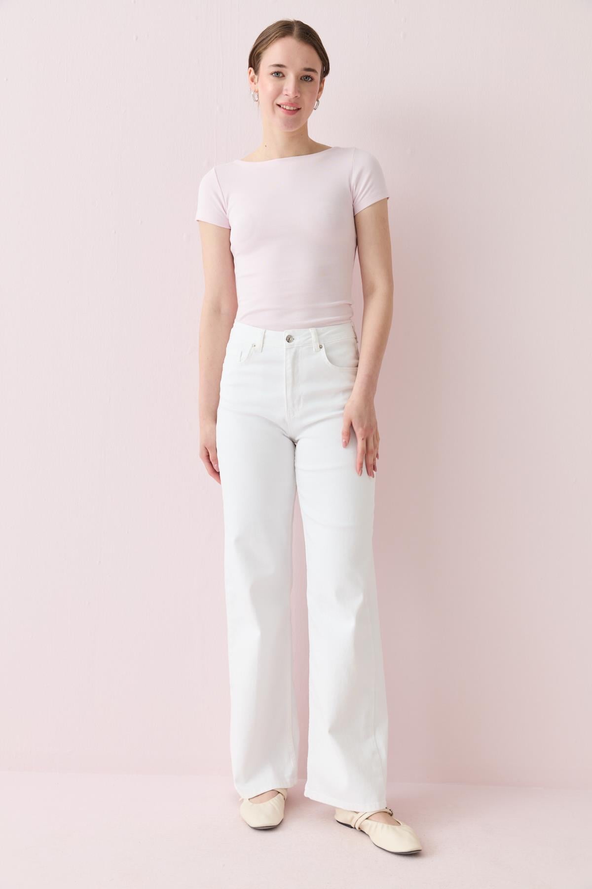 807 WHITE STRIGHT JEAN
