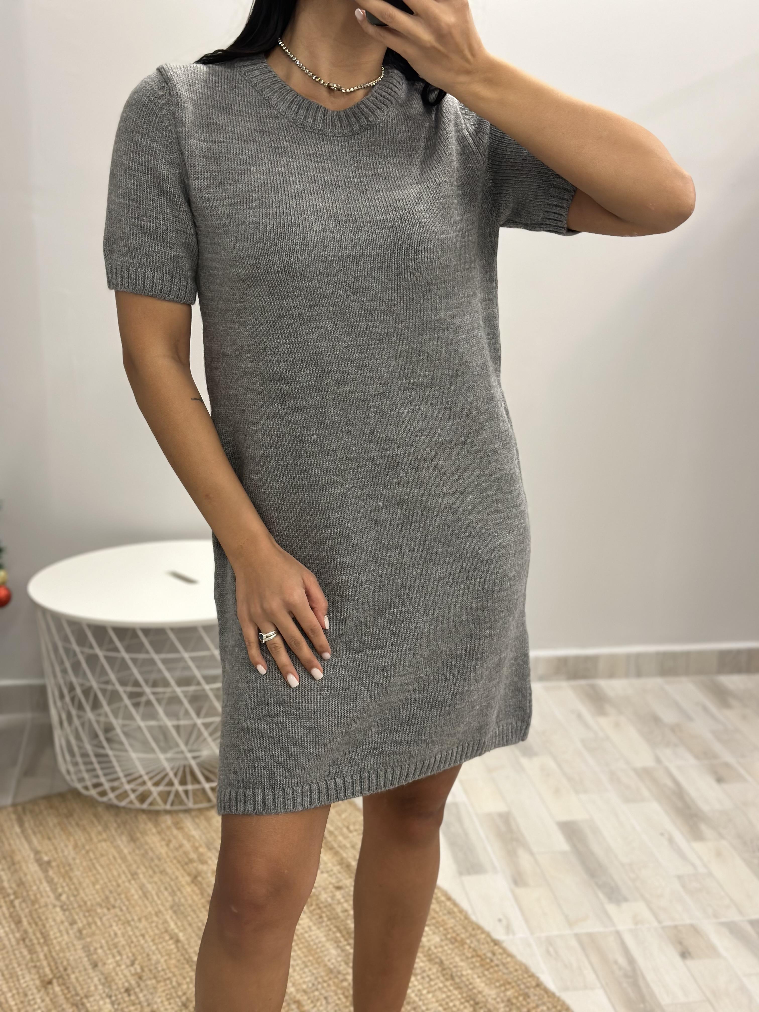 90169 BISIKLET YAKA KISA KOL ELBISE