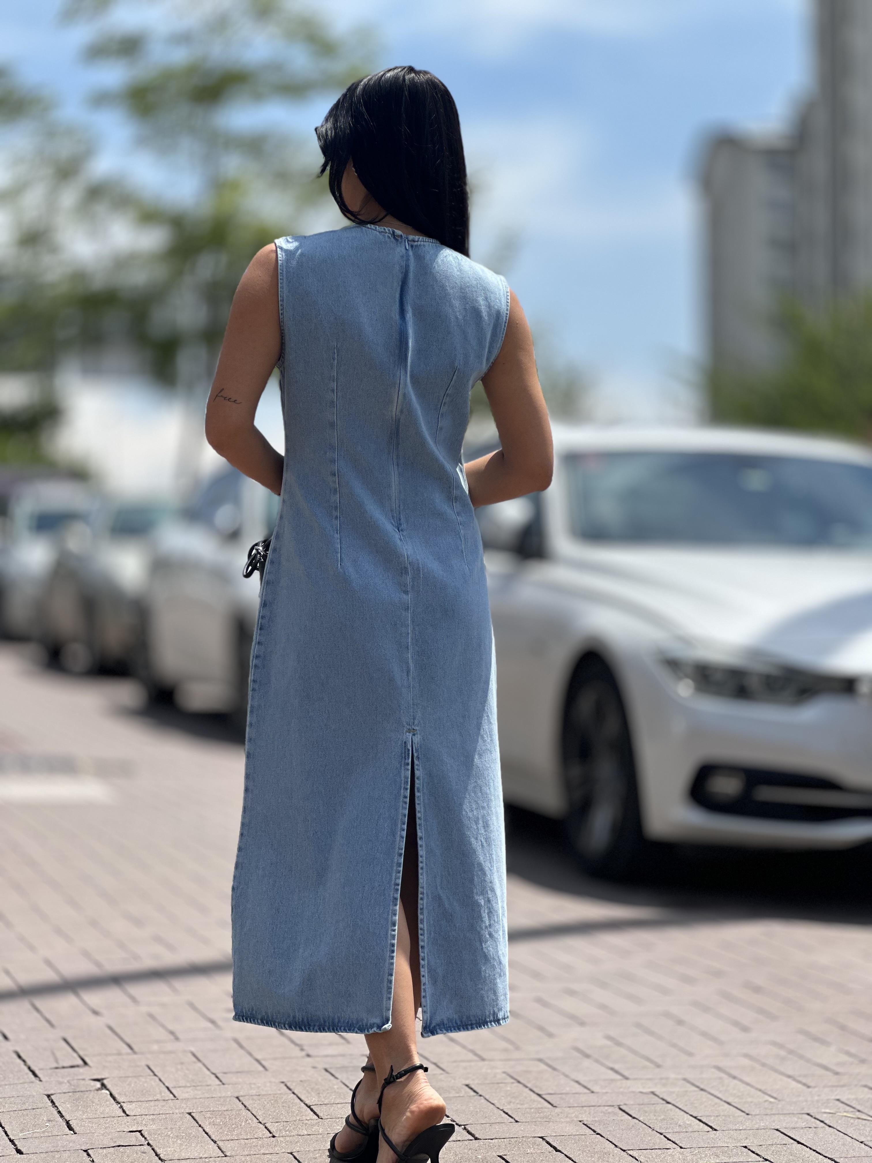 90537 SIFIR YAKA UZUN ELBISE