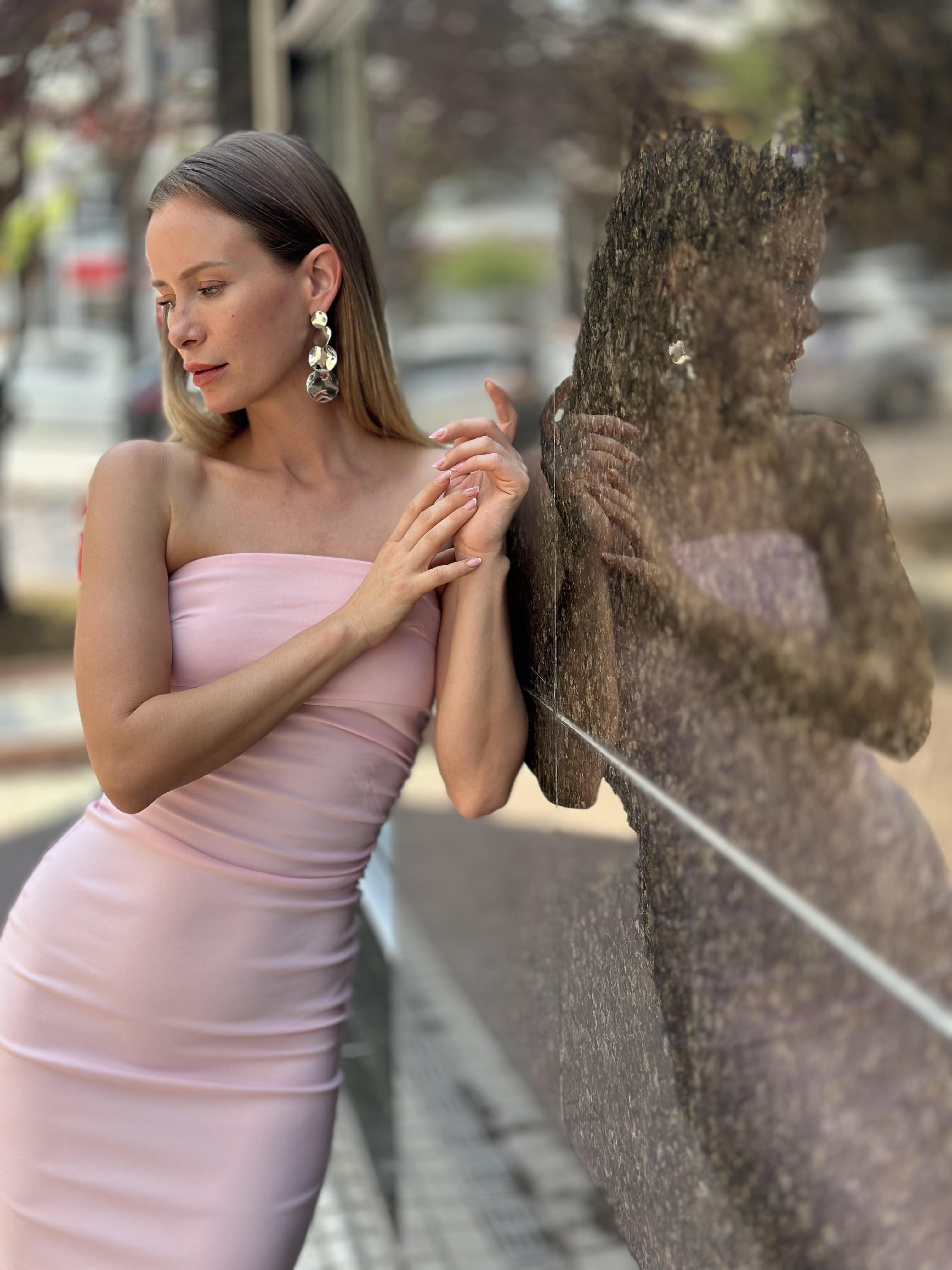 91368 STRAPLEZ MIDI ELBISE