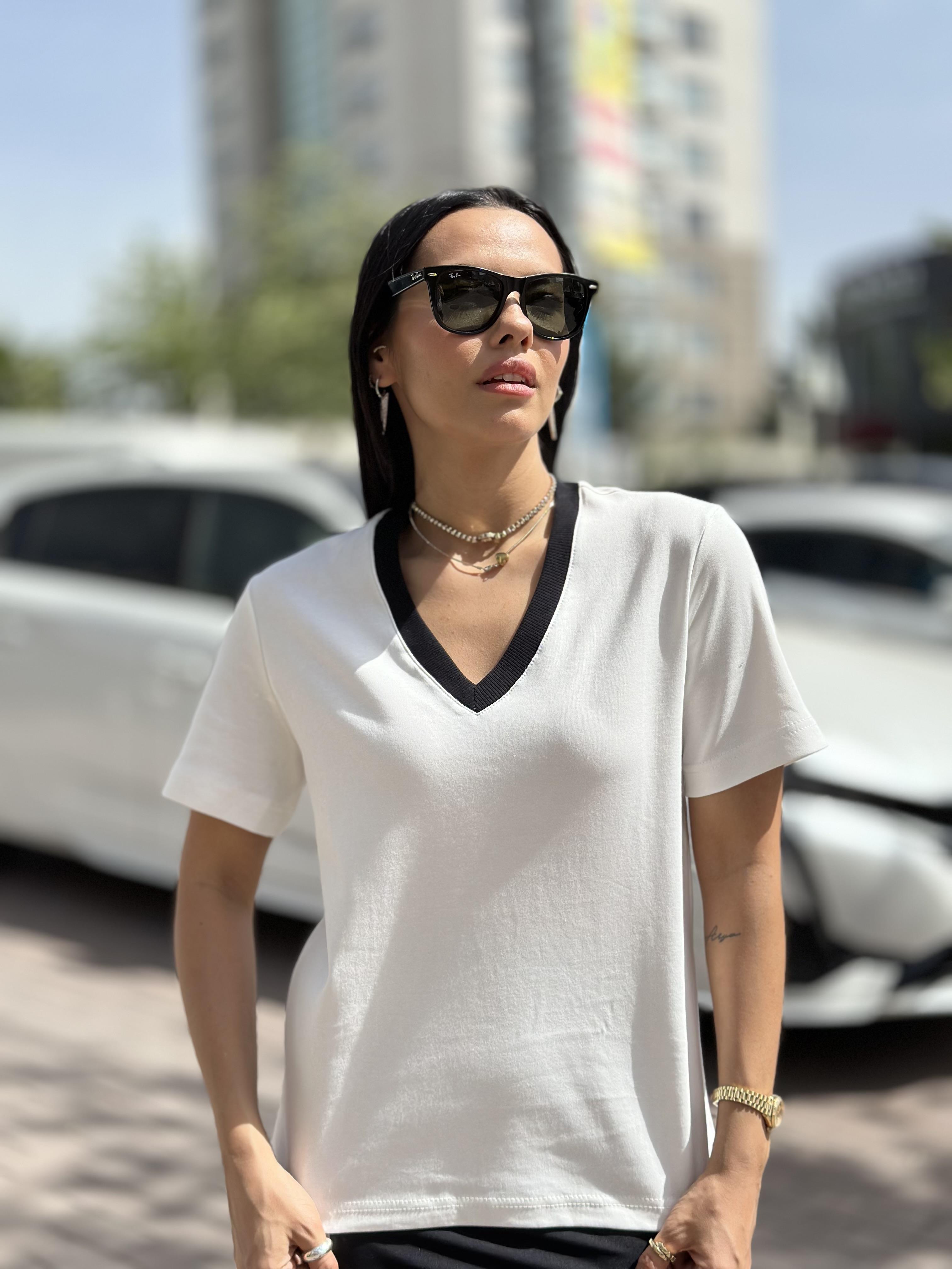 MASSIMO V YAKA BIYELI TSHIRT