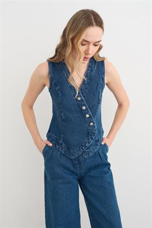 0030 DENIM YELEK PANTOLON TAKIM