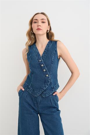 0030 DENIM YELEK PANTOLON TAKIM