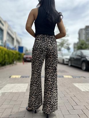 0090 PALAZZO LEOPAR PANTOLON