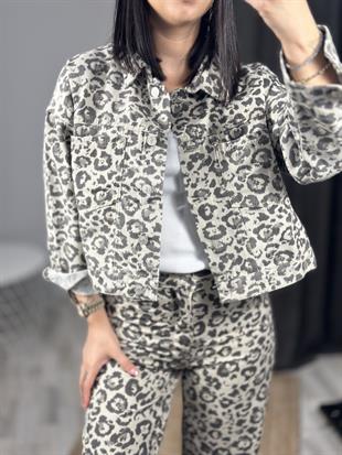 0151 LEOPAR DENIM CEKET
