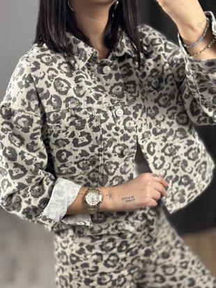 0151 LEOPAR DENIM CEKET