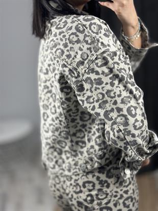 0151 LEOPAR DENIM CEKET
