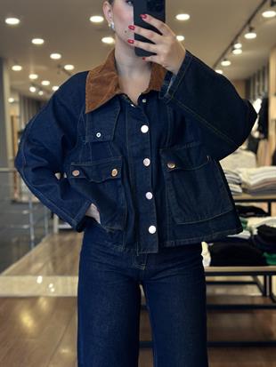 0180 KADIFE YAKA DETAYLI CEKET
